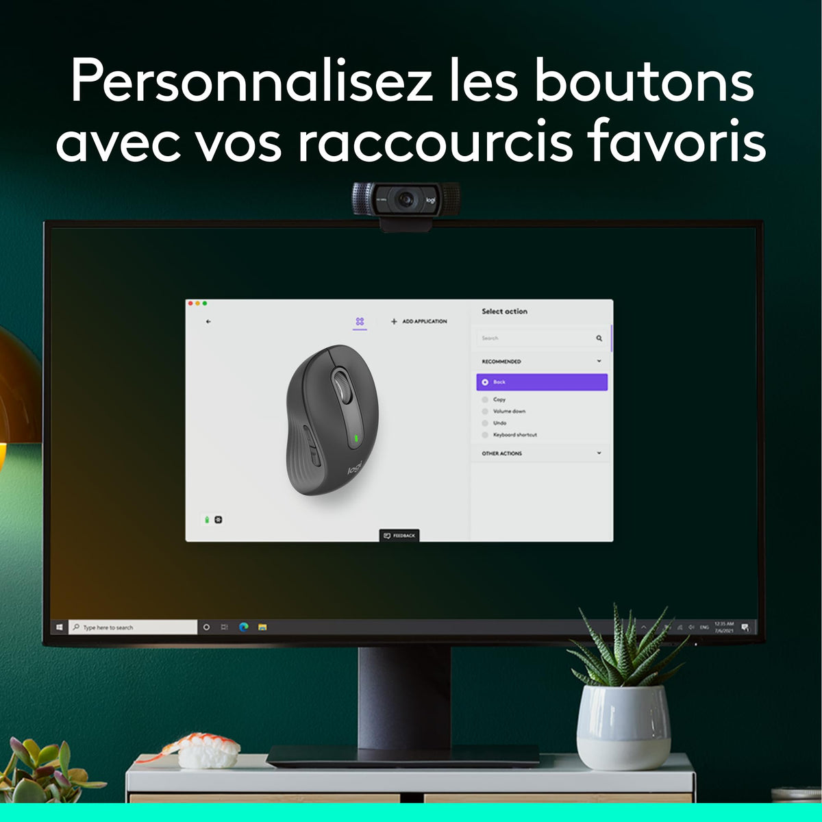 LOGITECH Signature M650 L Mouse large size optical 5 buttons wireless Bluetooth 2.4 GHz Bolt USB receiver graphite