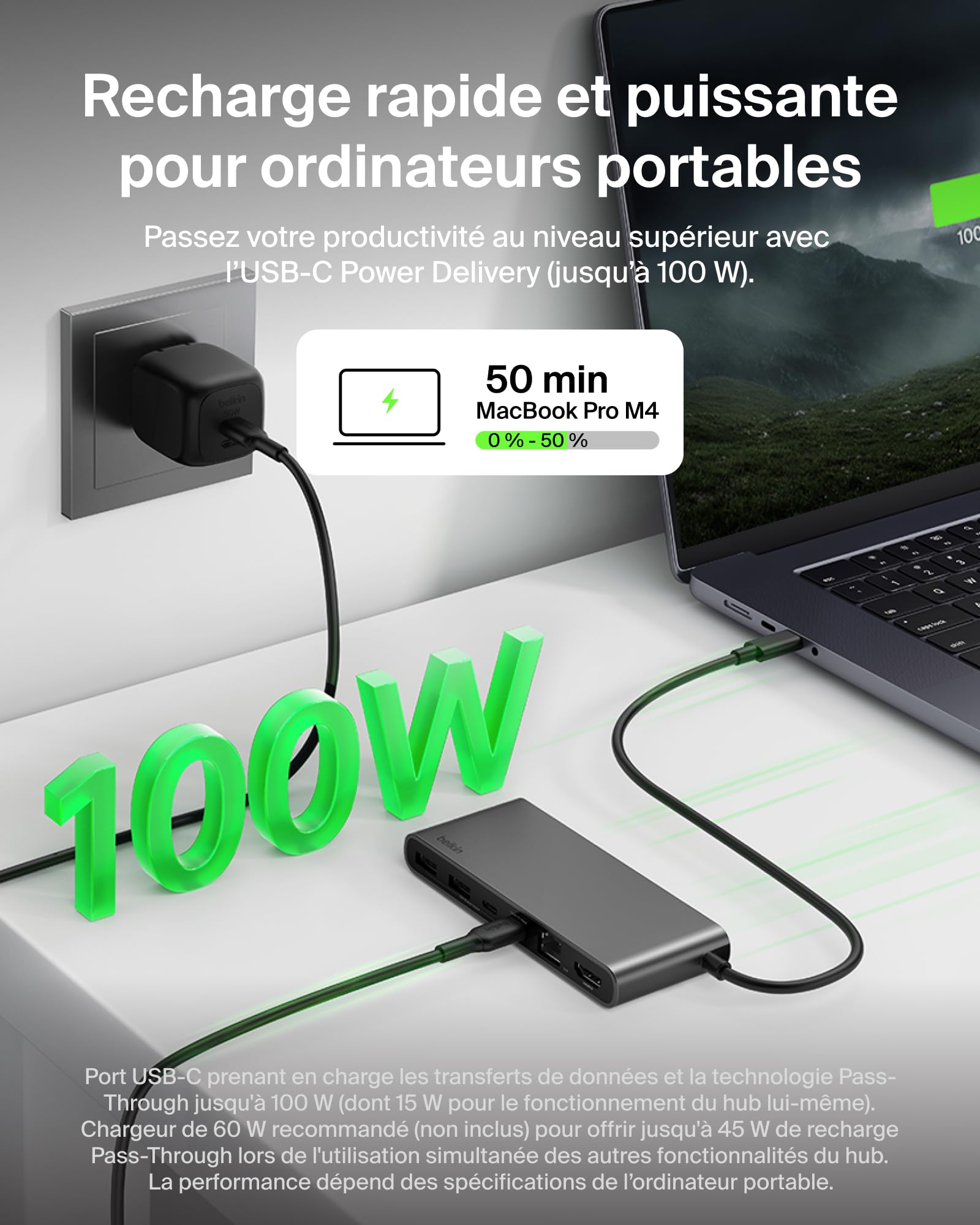 BELKIN Connect 8-in-1 USB-C Hub with Dual USB-C Ports - Silver