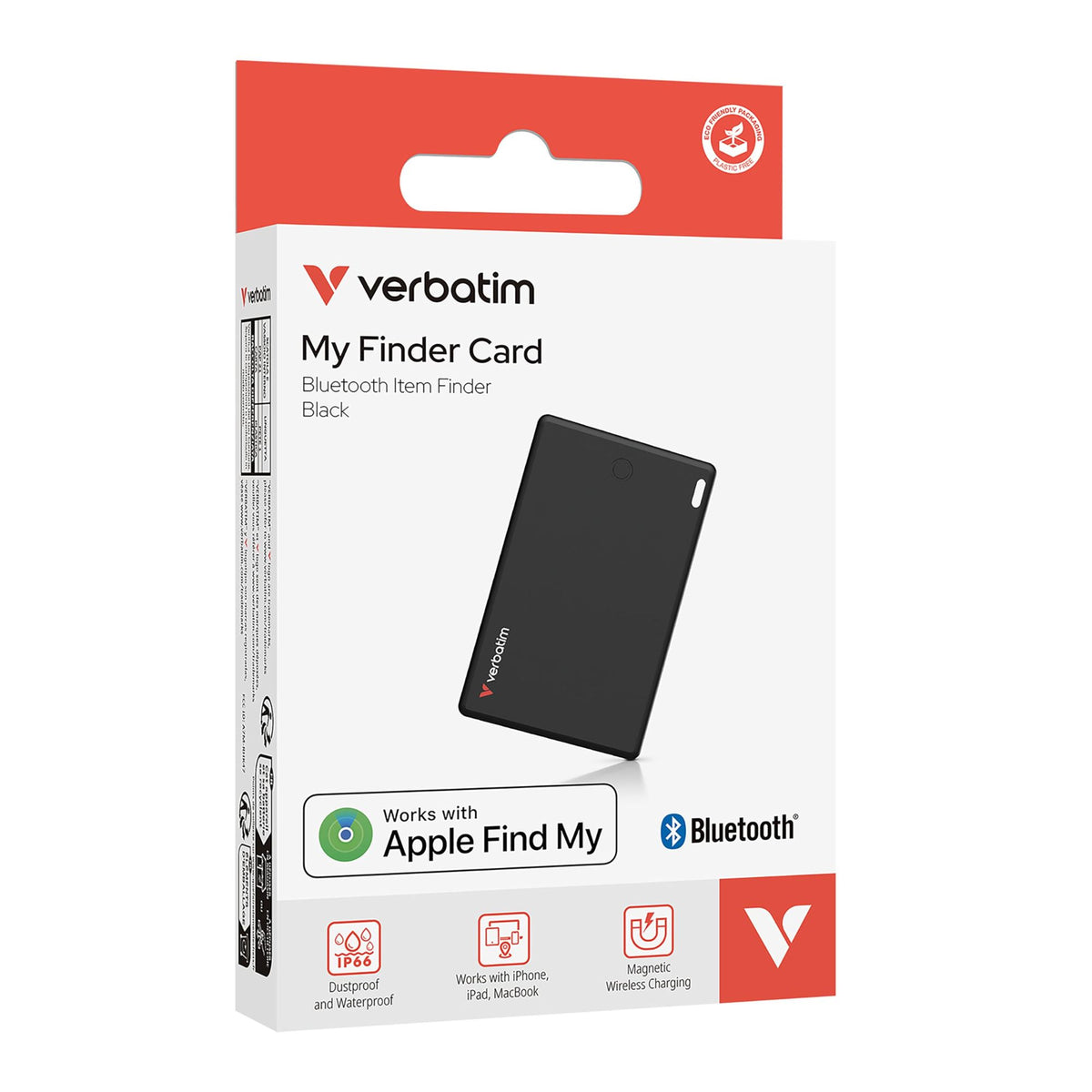 VERBATIM MYFCR-01B MY FINDER CARD BLUETOOTH ITEM FINDER 1 PACK BLACK WCF (P)