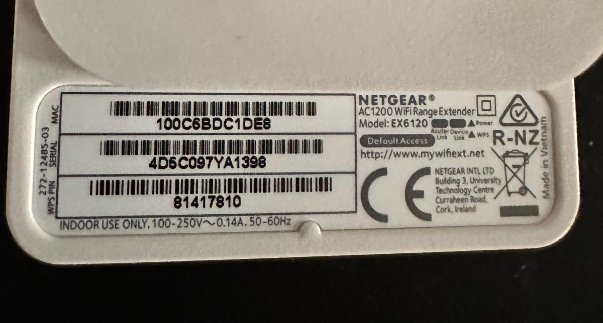 Netgear EX6120 Répéteur WiFi universel AC1200