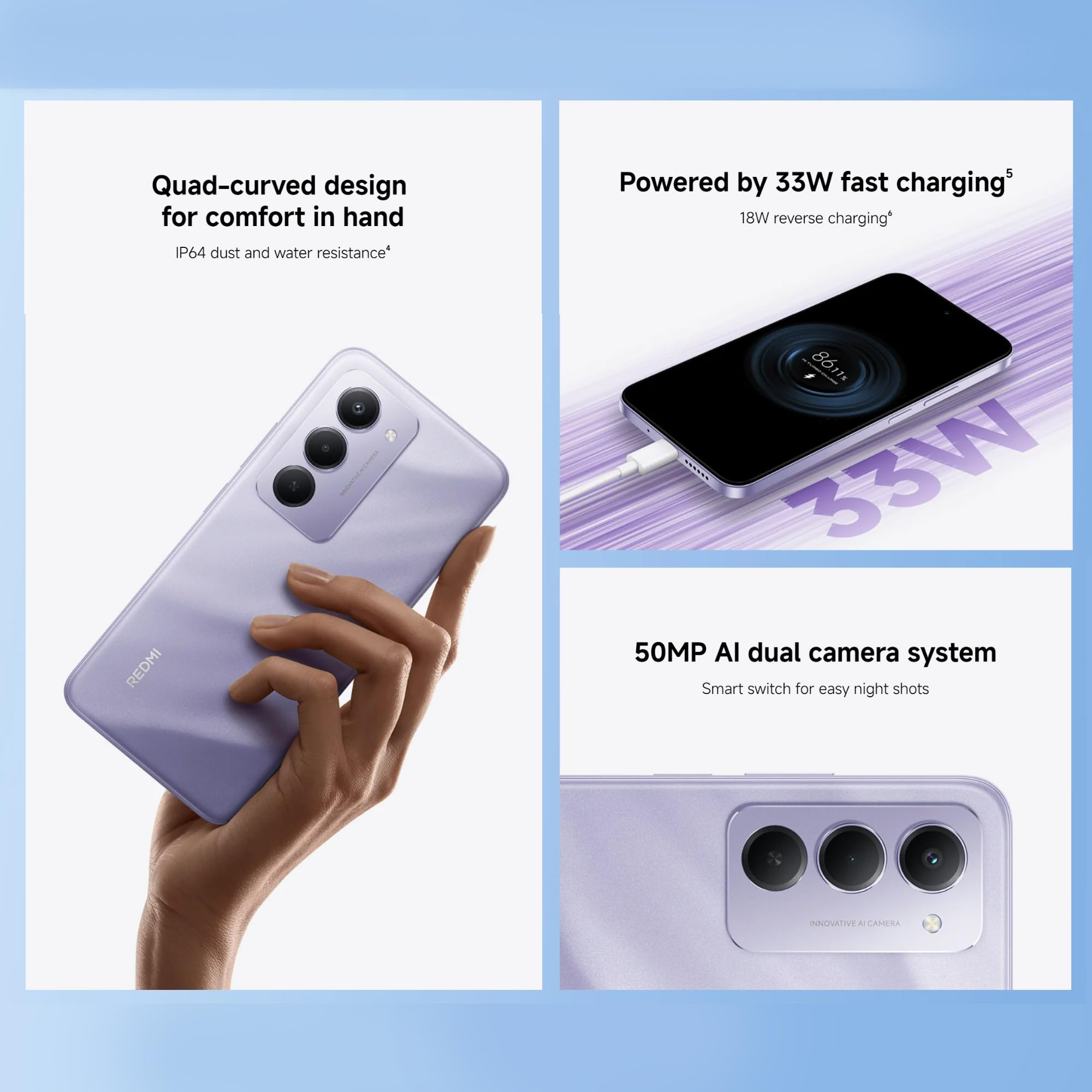 Xiaomi Redmi 15 4G (6.9''- NFC - 256 Go, 8 Go RAM) Violet