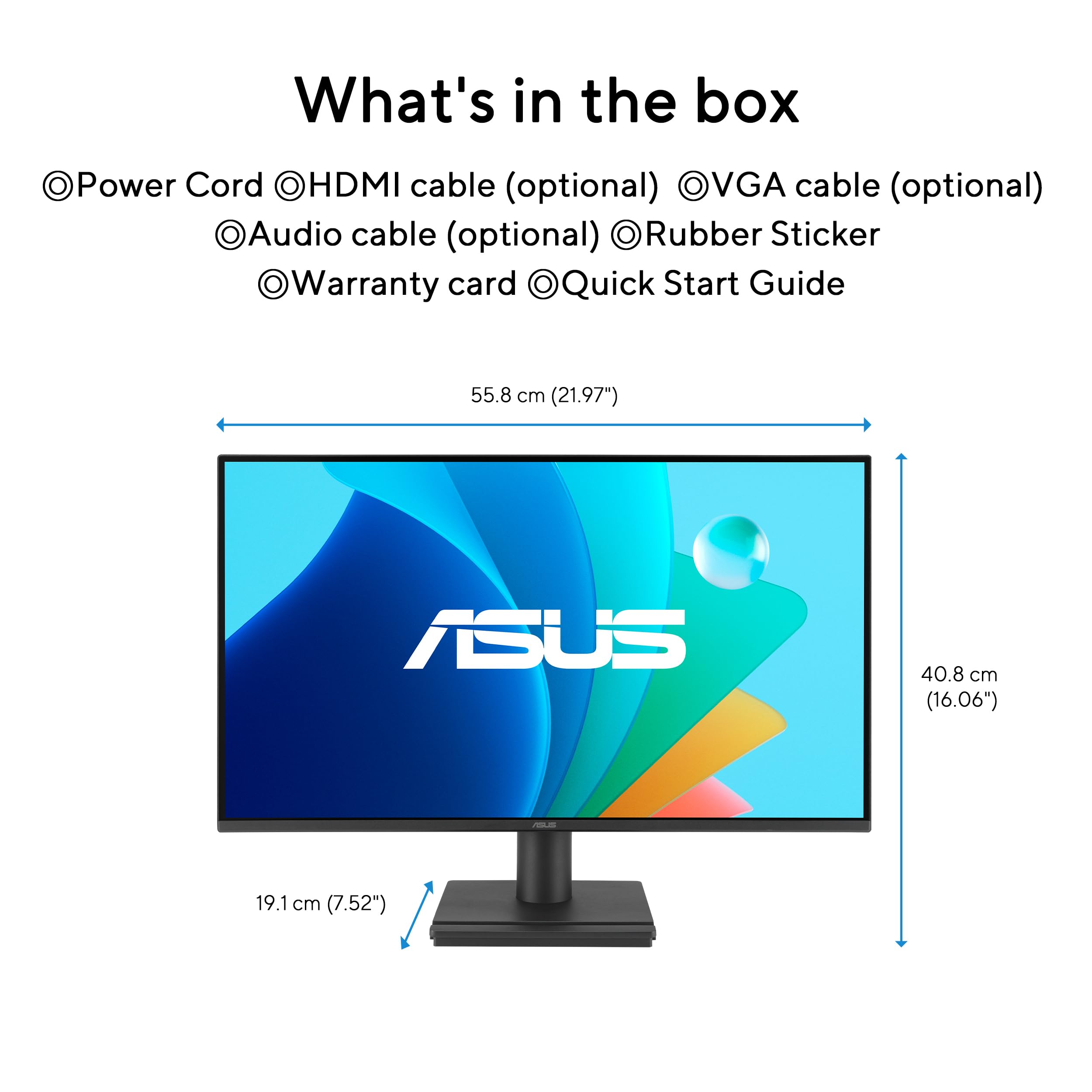 ASUS VA249HG 23.8p IPS WLED FHD 16:9 120Hz 300cd/m2 1ms HDMI D-Sub Black