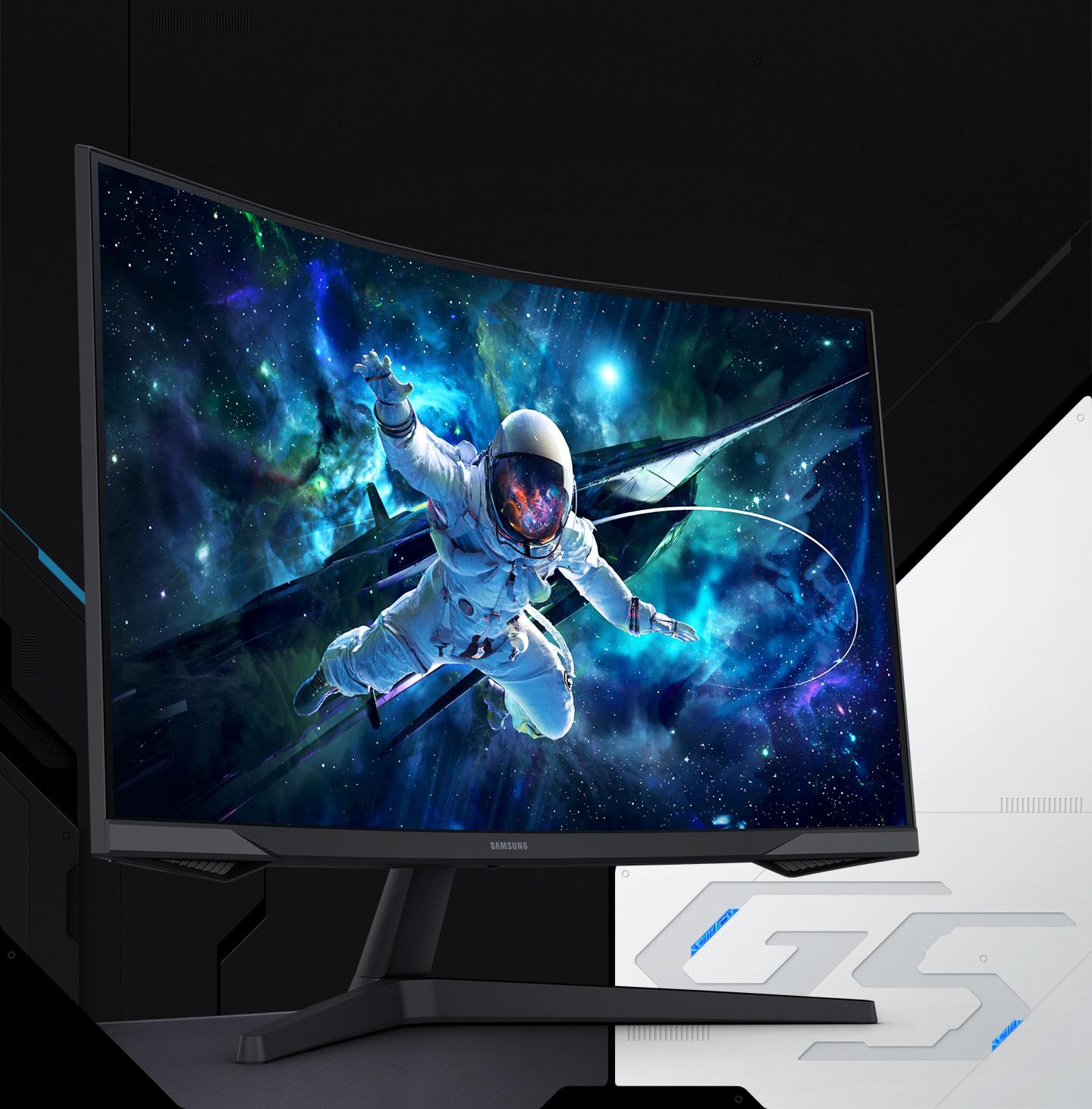 SAMSUNG ODYSSEY G5 LS32CG552 - 32p 165Hz - Ecran gaming incurvé - WQHD 2560x1440 - VA - 1ms -HDR10 - 300cd/m² - 2500 : 1 - HDMI - DP