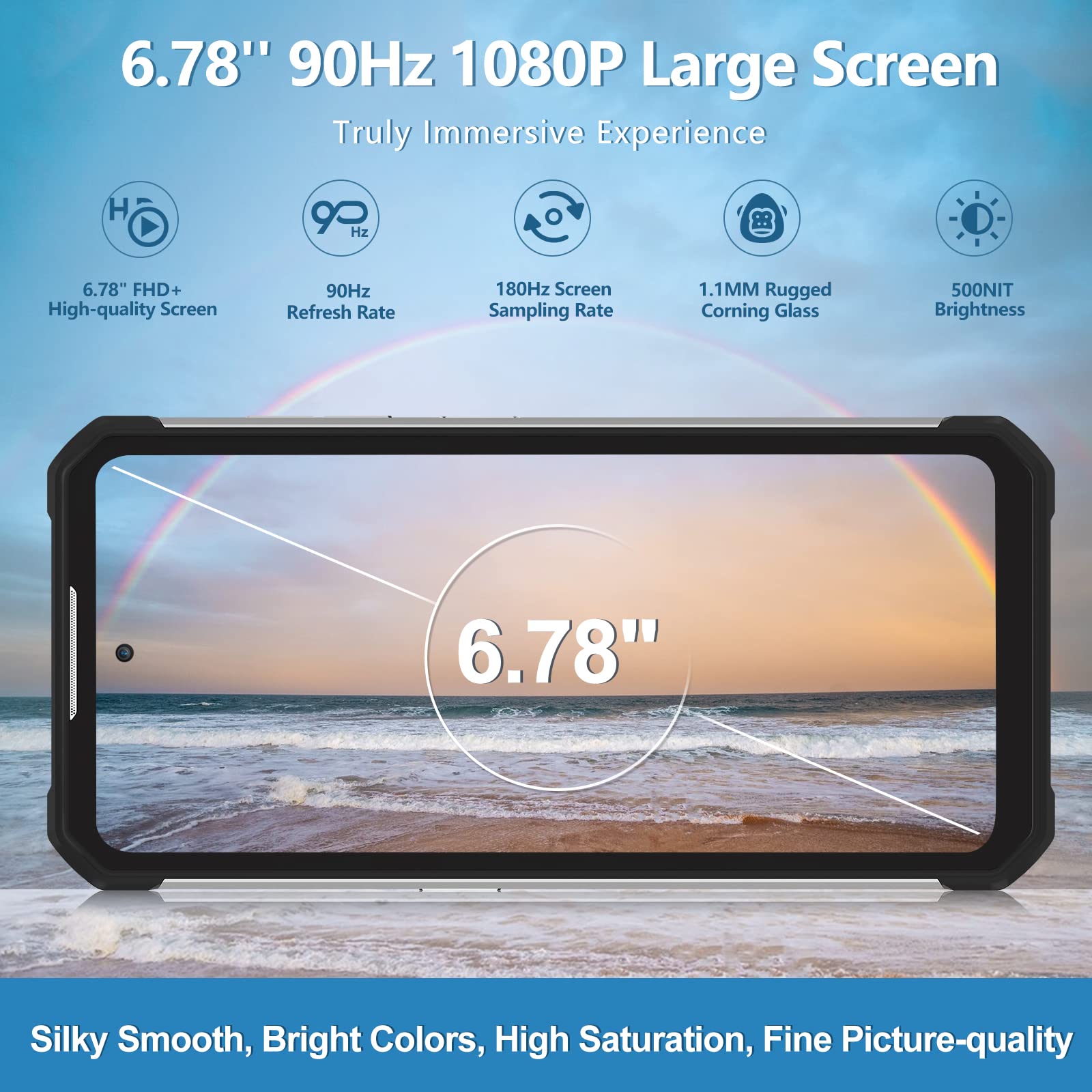 Oukitel WP17 (Double Sim - 6.78" - 128 Go, 8 Go RAM) - Noir