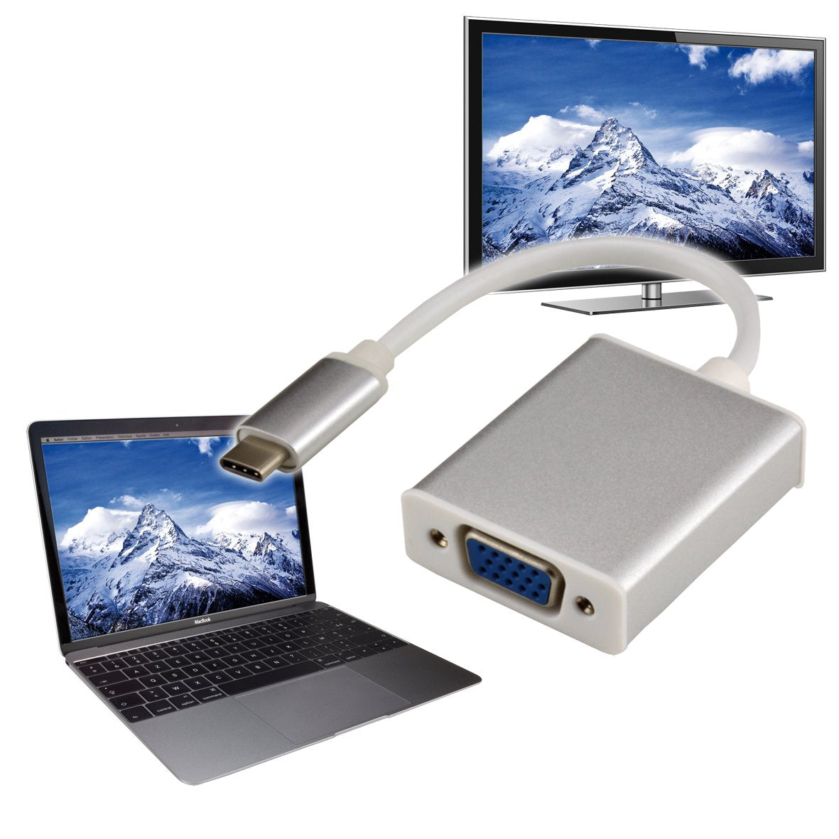 MCL Convertisseur USB 3.1 type C / VGA femelle - 22cm