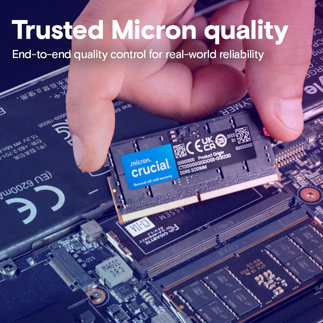 Crucial CT32G56C46S5 module de mémoire 32 Go 1 x 32 Go DDR5 262-pin SO-DIMM