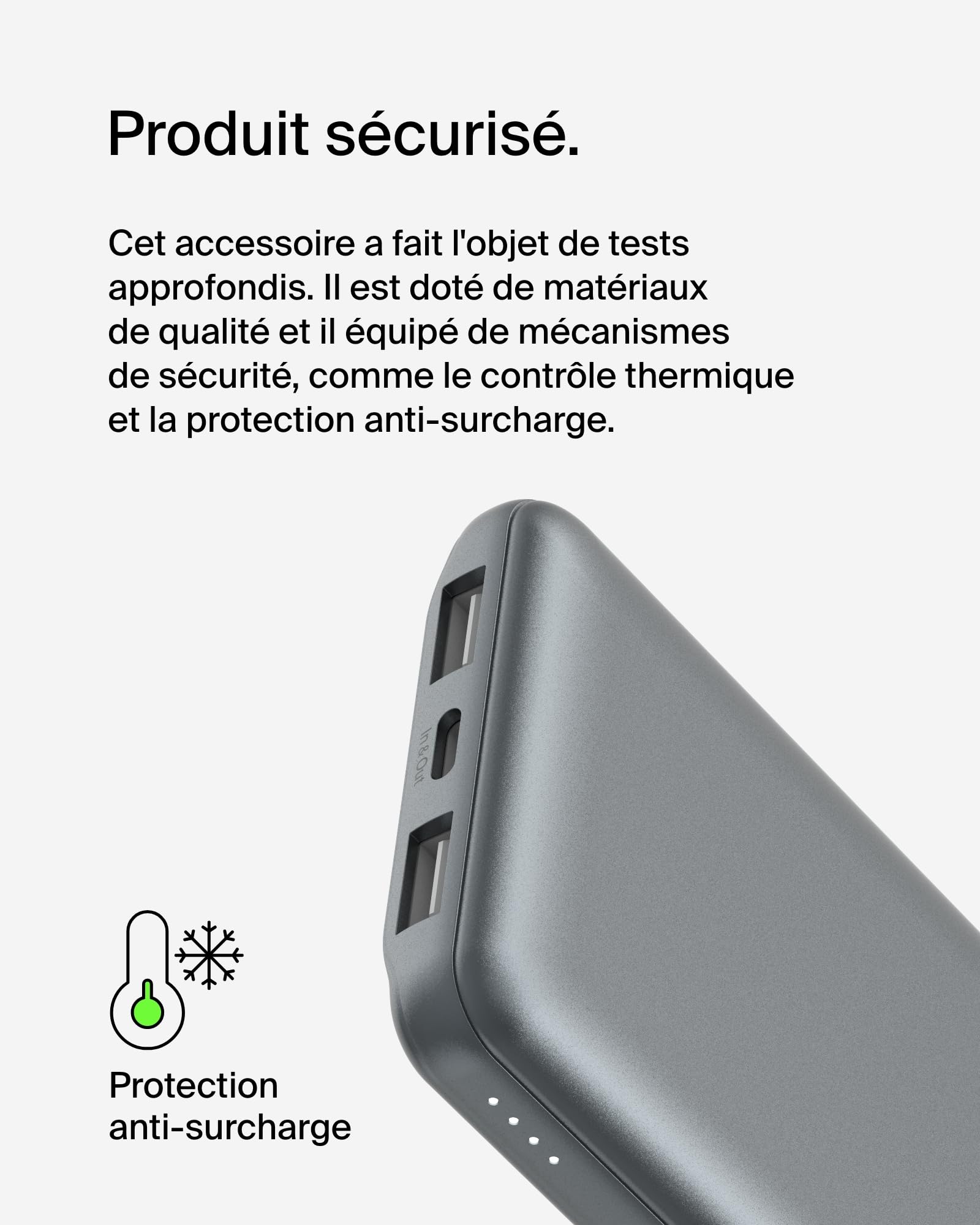 BELKIN 10k power bank 15w space grey