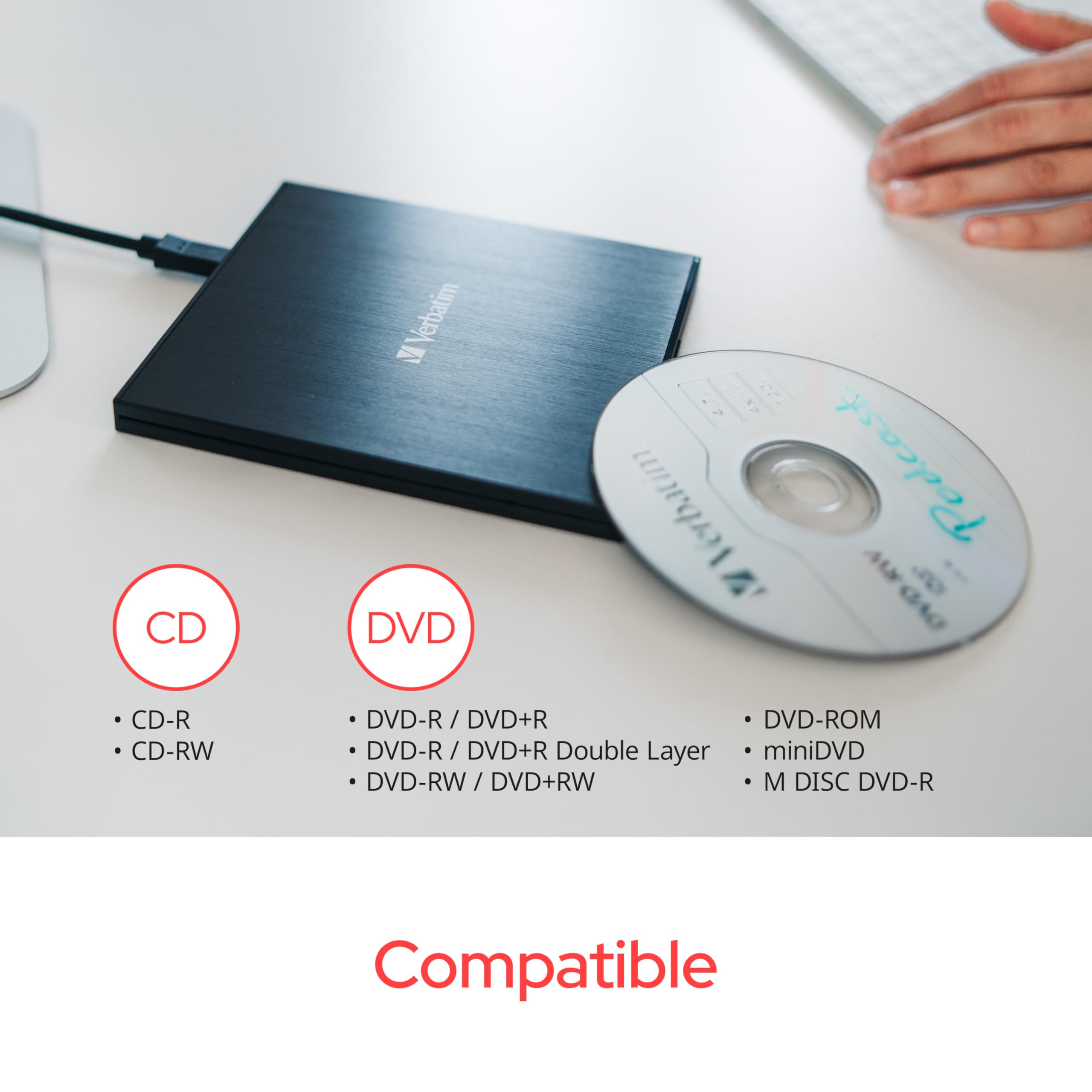 Verbatim External Slimline CD/DVD Write