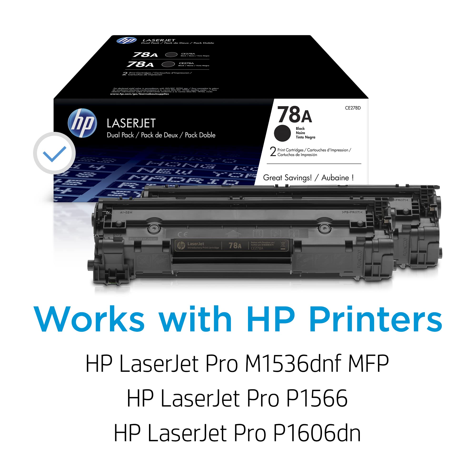 HP 78A original LaserJet Toner cartridge CE278AD black standard capacity 2.100 pages 2-pack