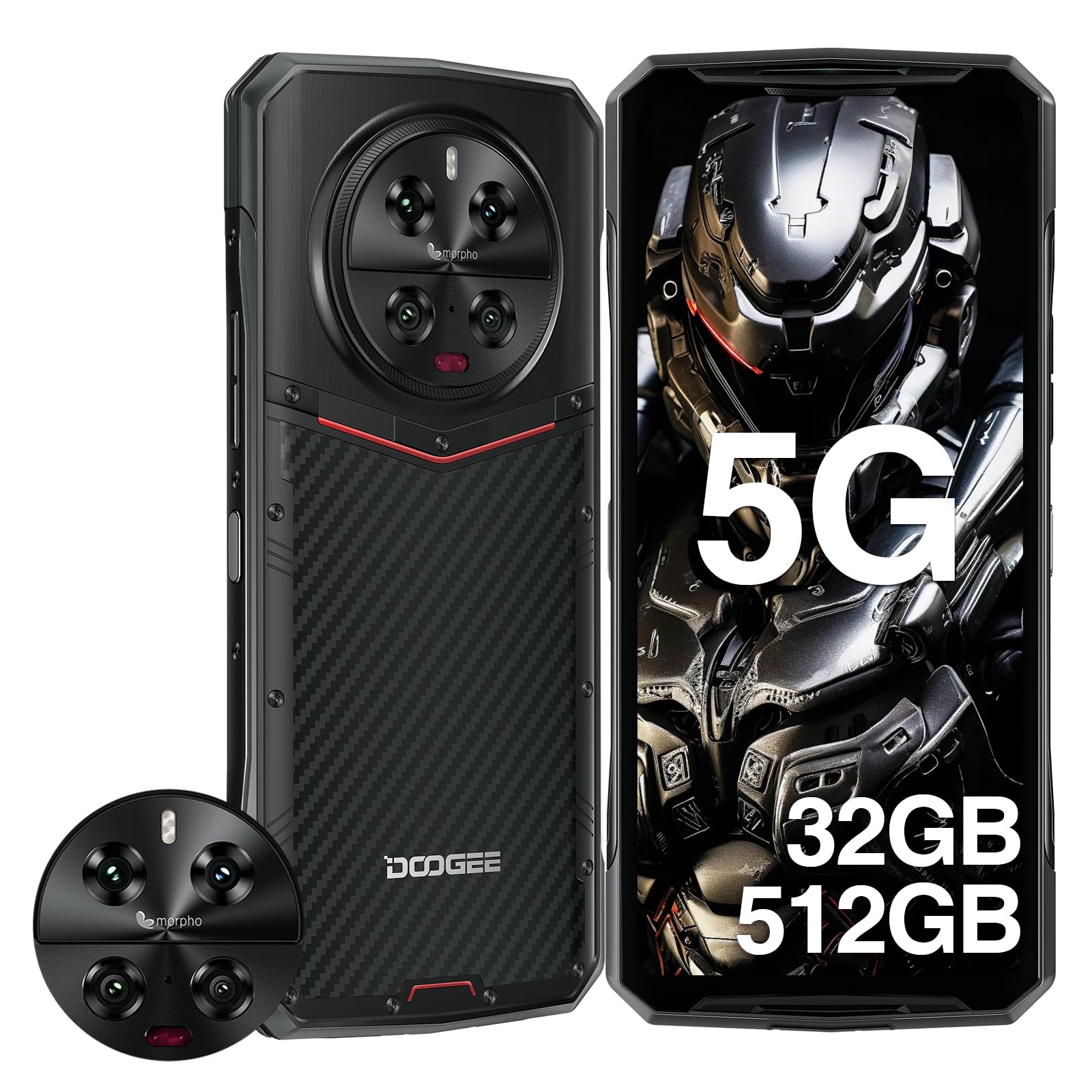 Doogee DK10 (Double Sim - 5G - NFC - 6.67'' - 512 Go, 12 Go RAM) Noir