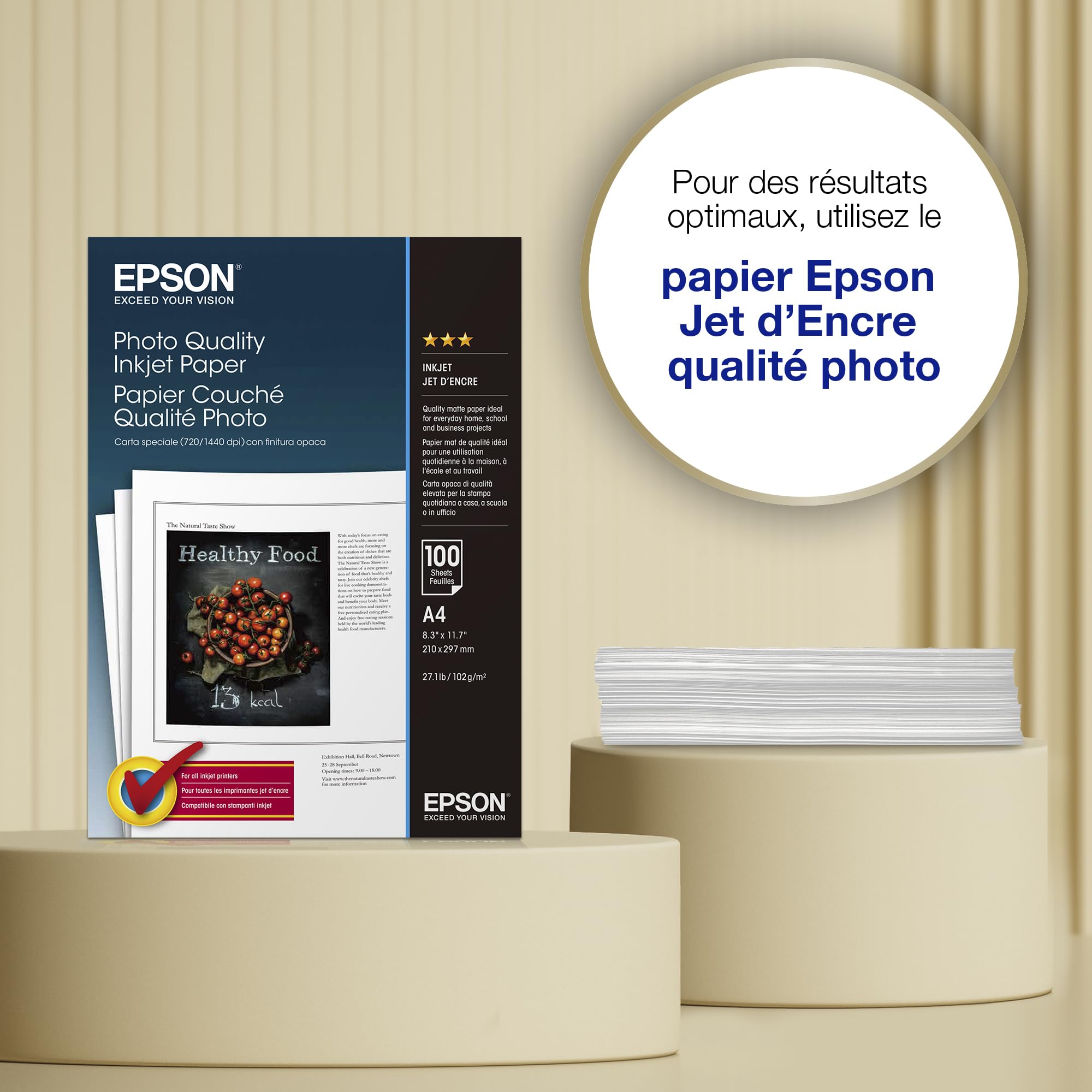 EPSON S041061 Matte photo papier inkjet 102g/m2 A4 100 feuilles pack de 1