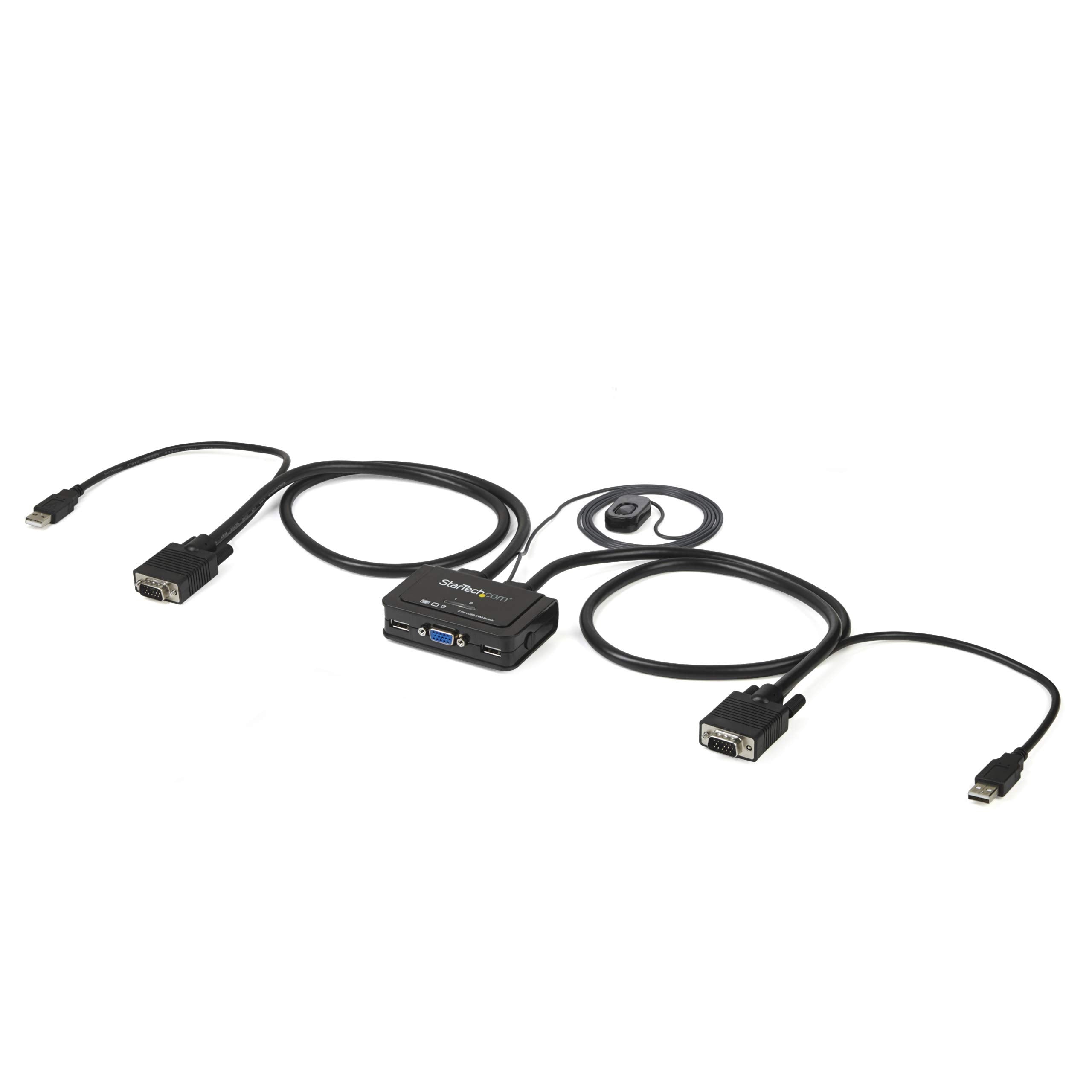 2 Port USB VGA Cable KVM Switch