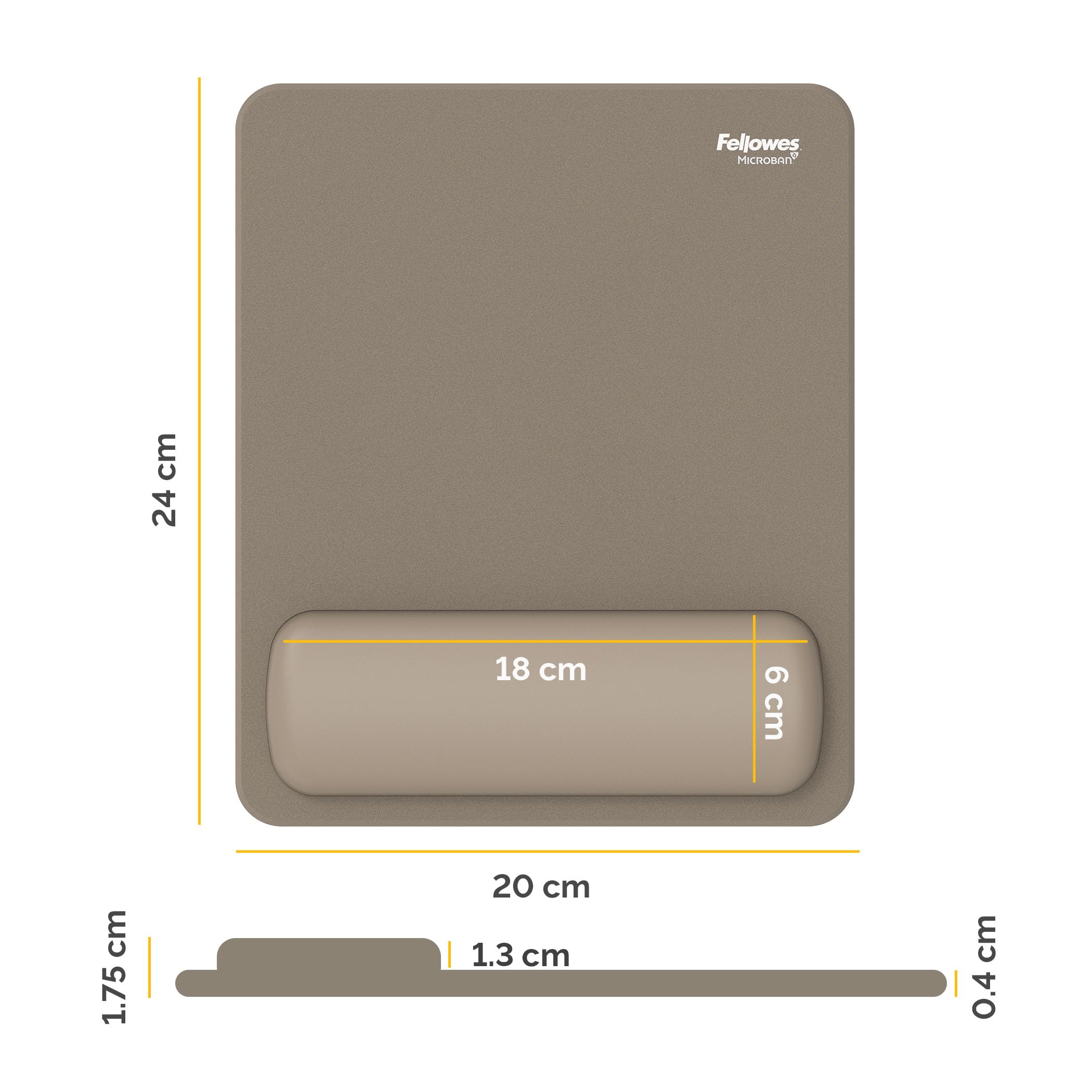 FELLOWES Tapis de souris repose-poignets Breyta SABLE