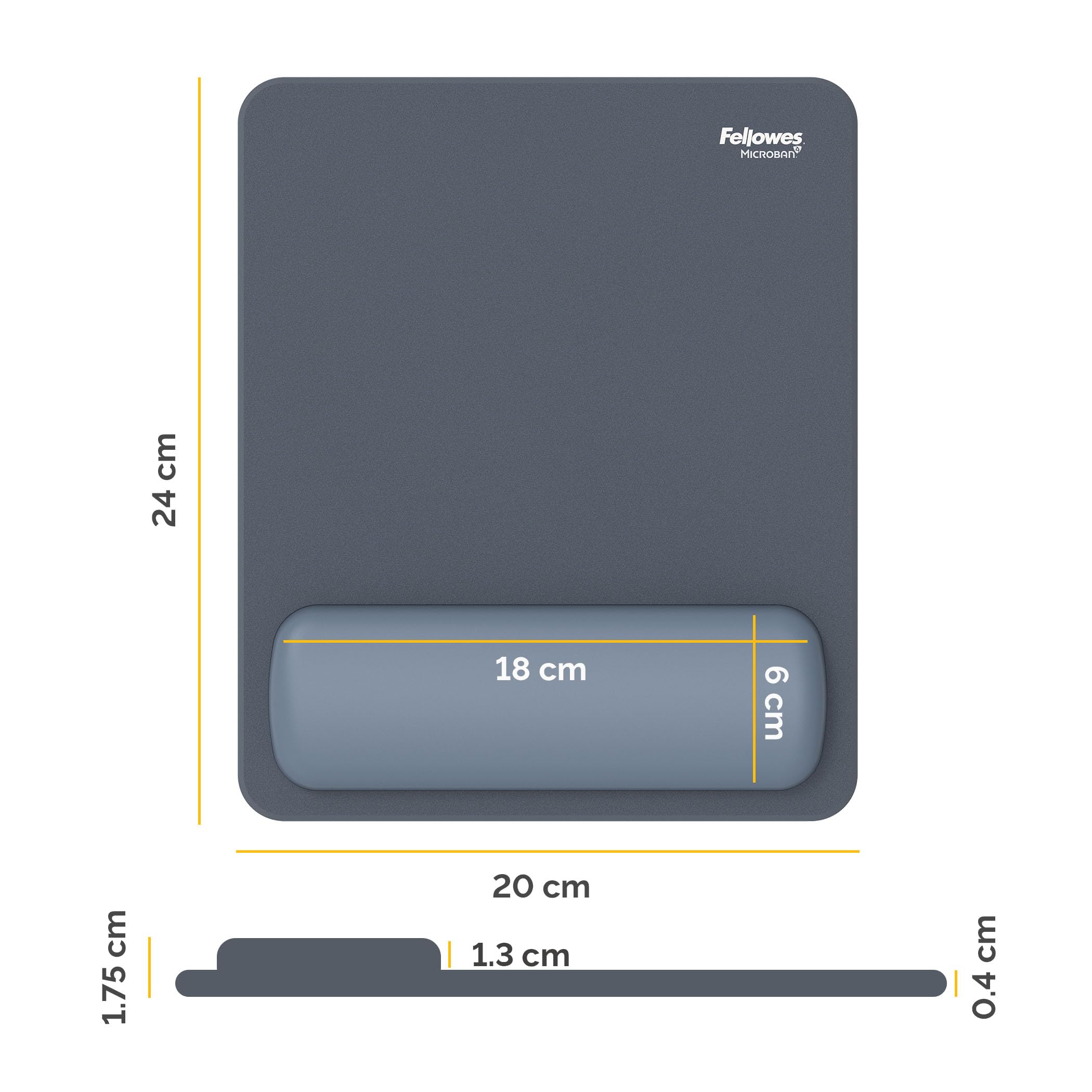 FELLOWES Tapis de souris repose-poignets Breyta BLEU MARINE
