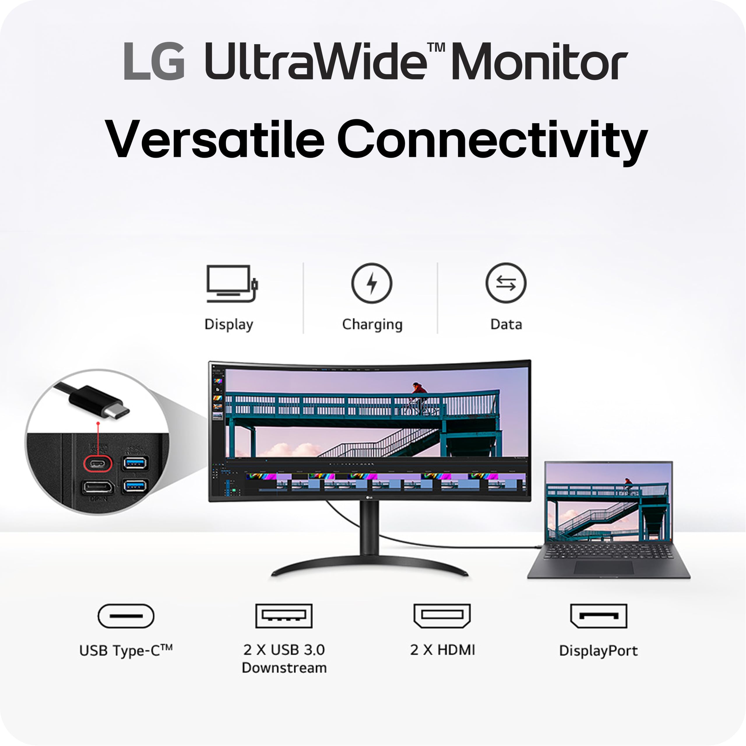 "LG 34WR55QK-B écran plat de PC 86,4 cm (34"") 3440 x 1440 pixels Wide Quad HD Noir"