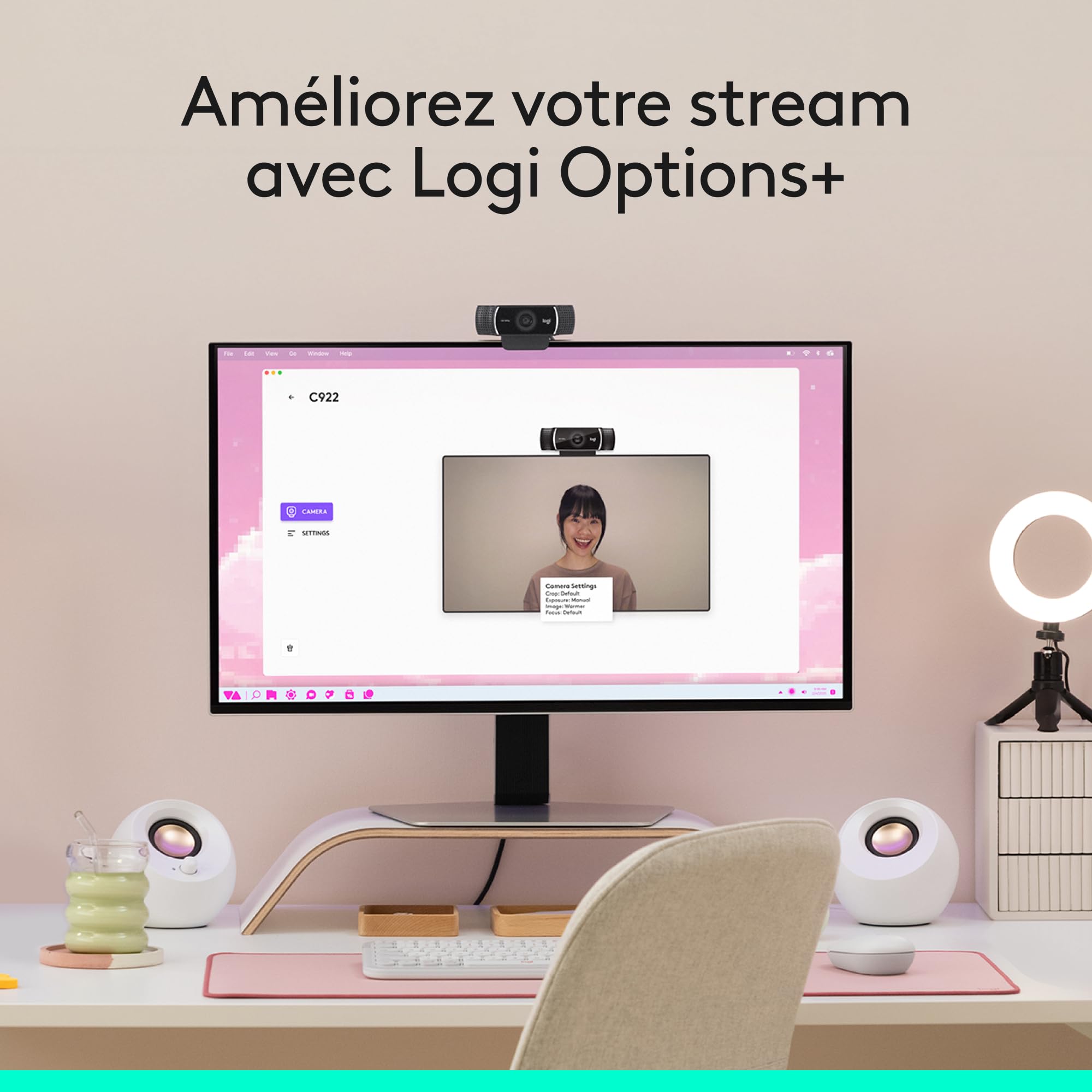 LOGITECH HD Pro Webcam C922 Webcam colour 720p 1080p H.264