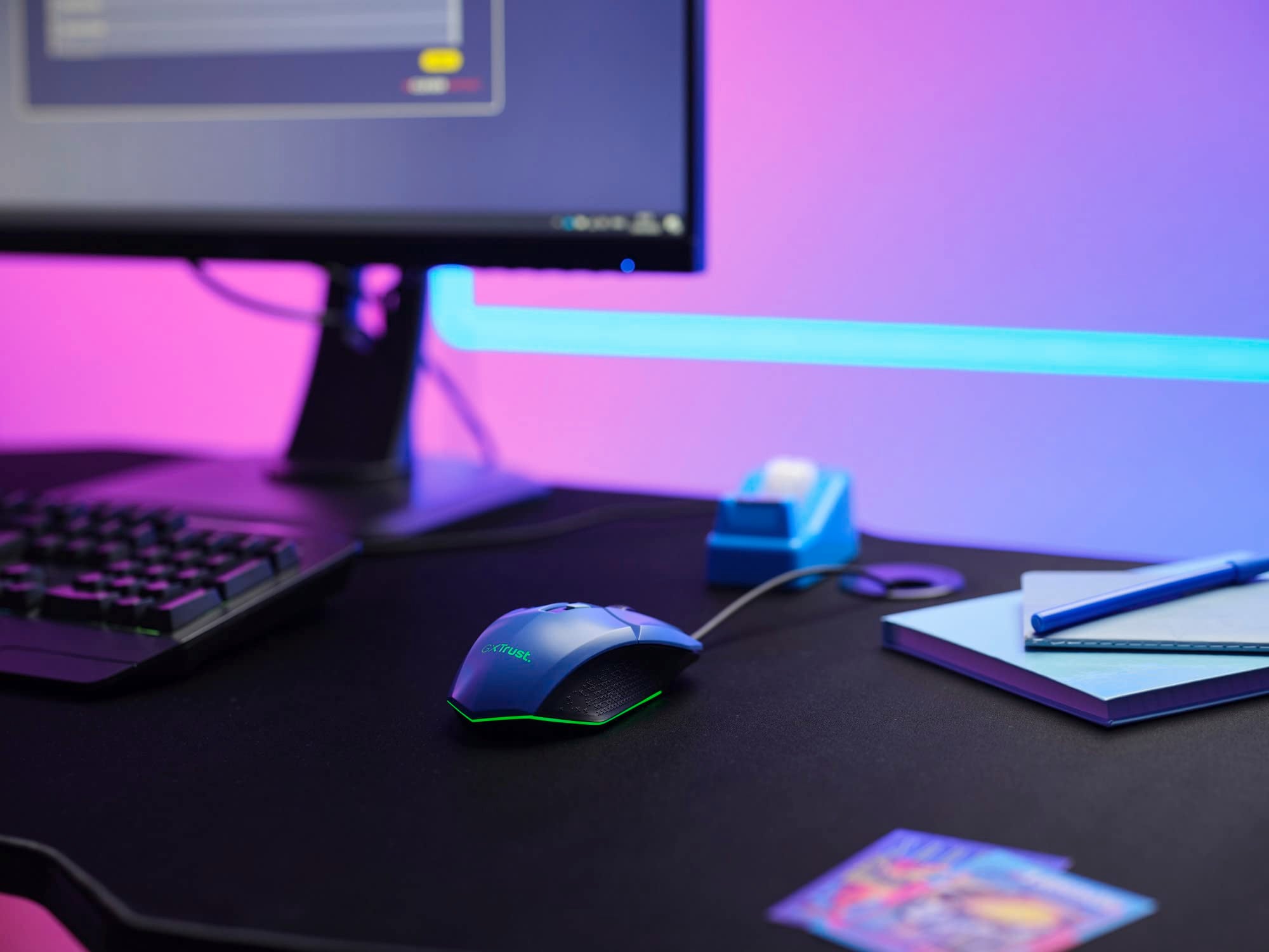 TRUST Souris gaming filaire FELOX rétroéclairée - Bleue