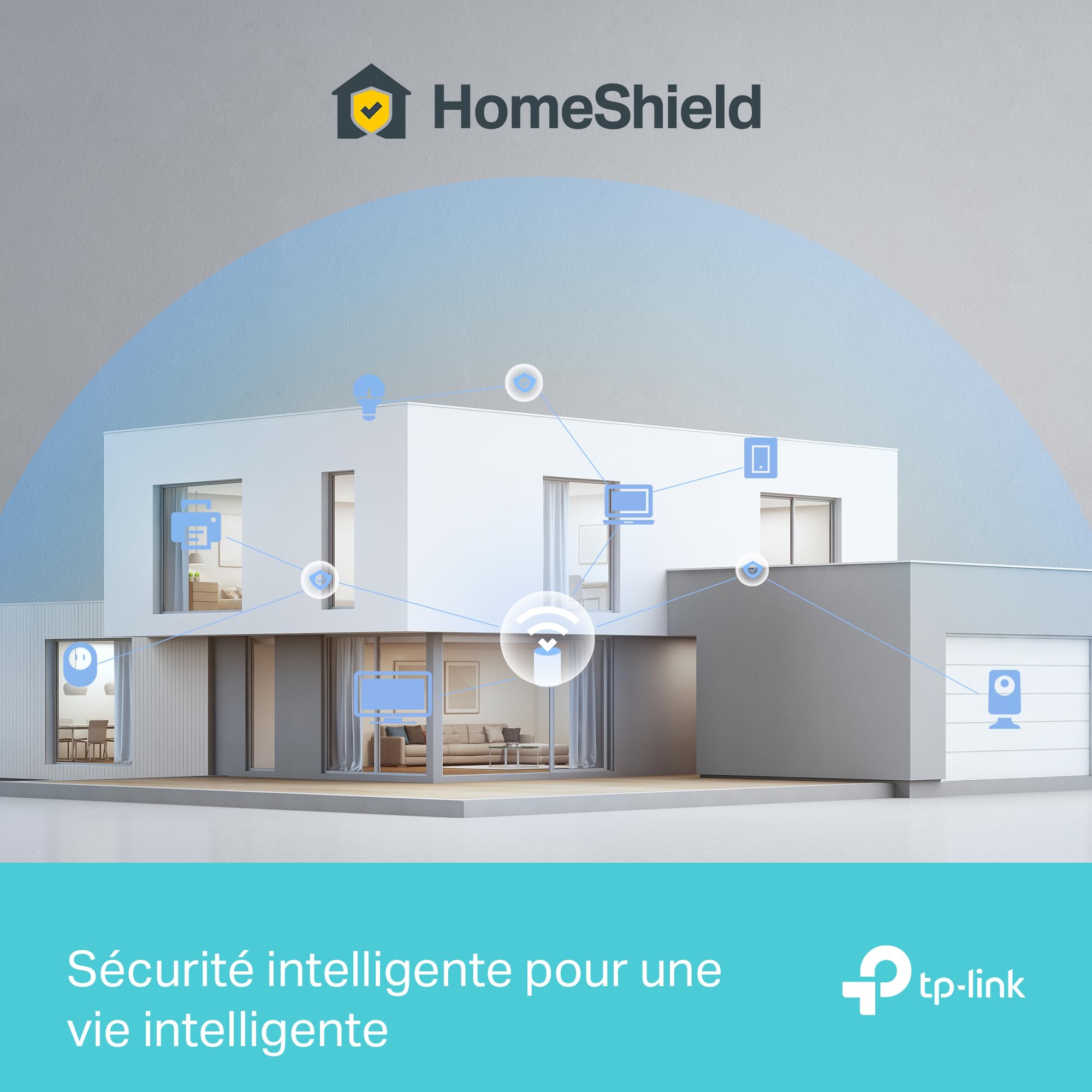 TP-LINK BE9300 Whole Home Mesh Wi-Fi 7 System Tri-Band 574Mbps at 2.4GHz + 2880Mbps at 5GHz + 5760Mbps at 6GHz Internal Antenna