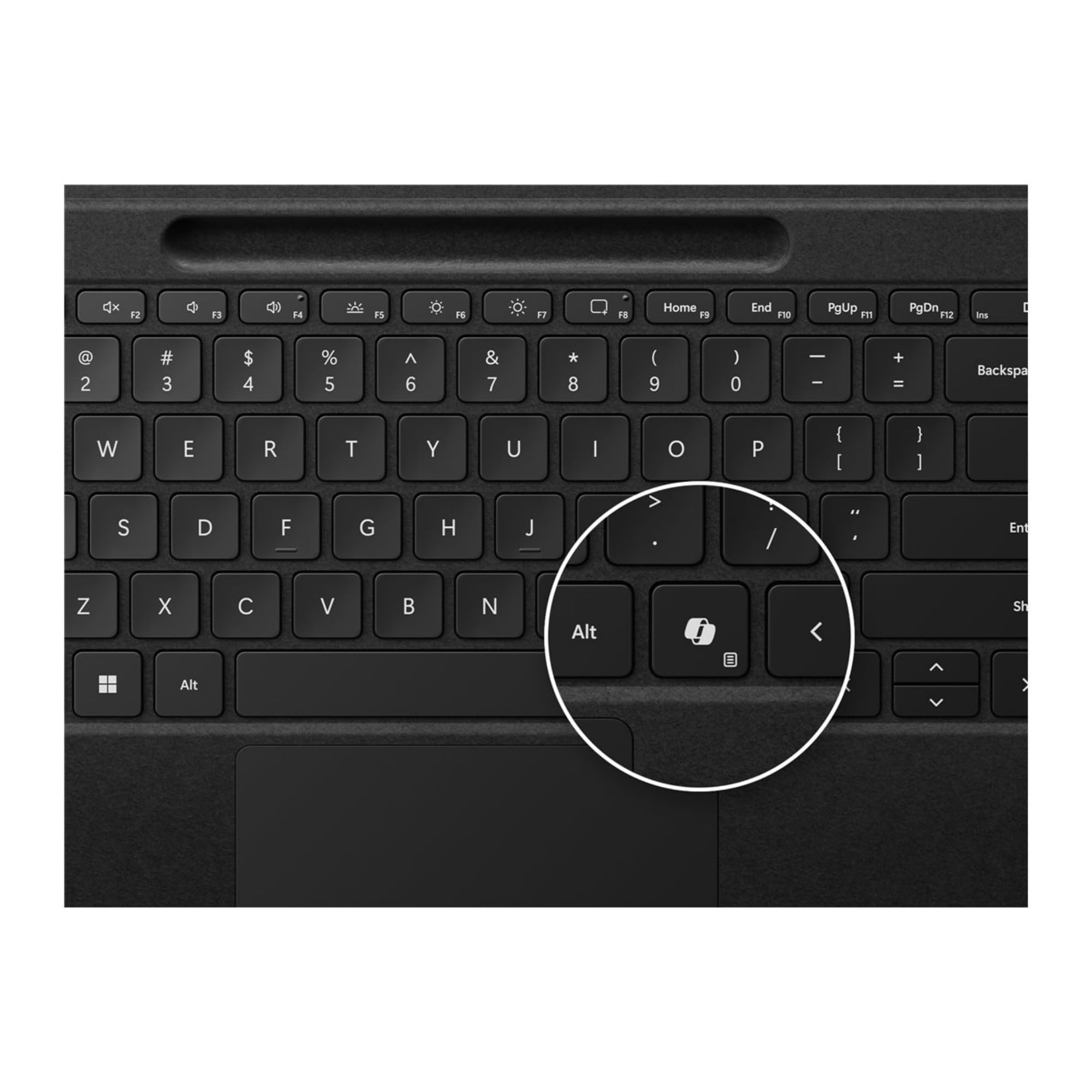 MICROSOFT Surface - Keyboard Flex - Typecover Flex - Trackpad - Encoche Pen - Surface Pro 8/9/10/11 - Copilot Ready - AZERTY - Noir
