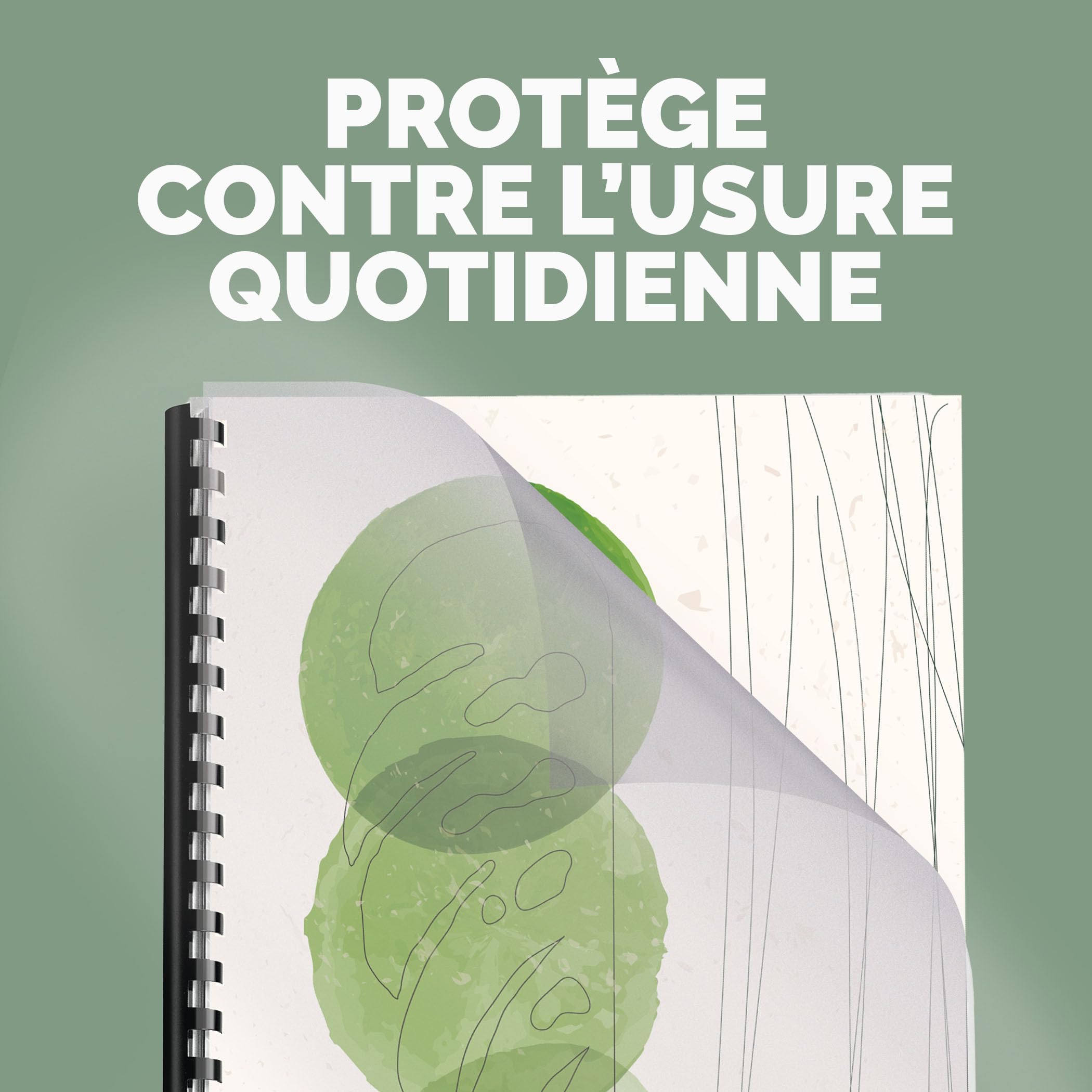 FELLOWES Couvertures de reliure FSC Léger / A4 / 50 unités / Translucide PAQUET DE 50 feuilles