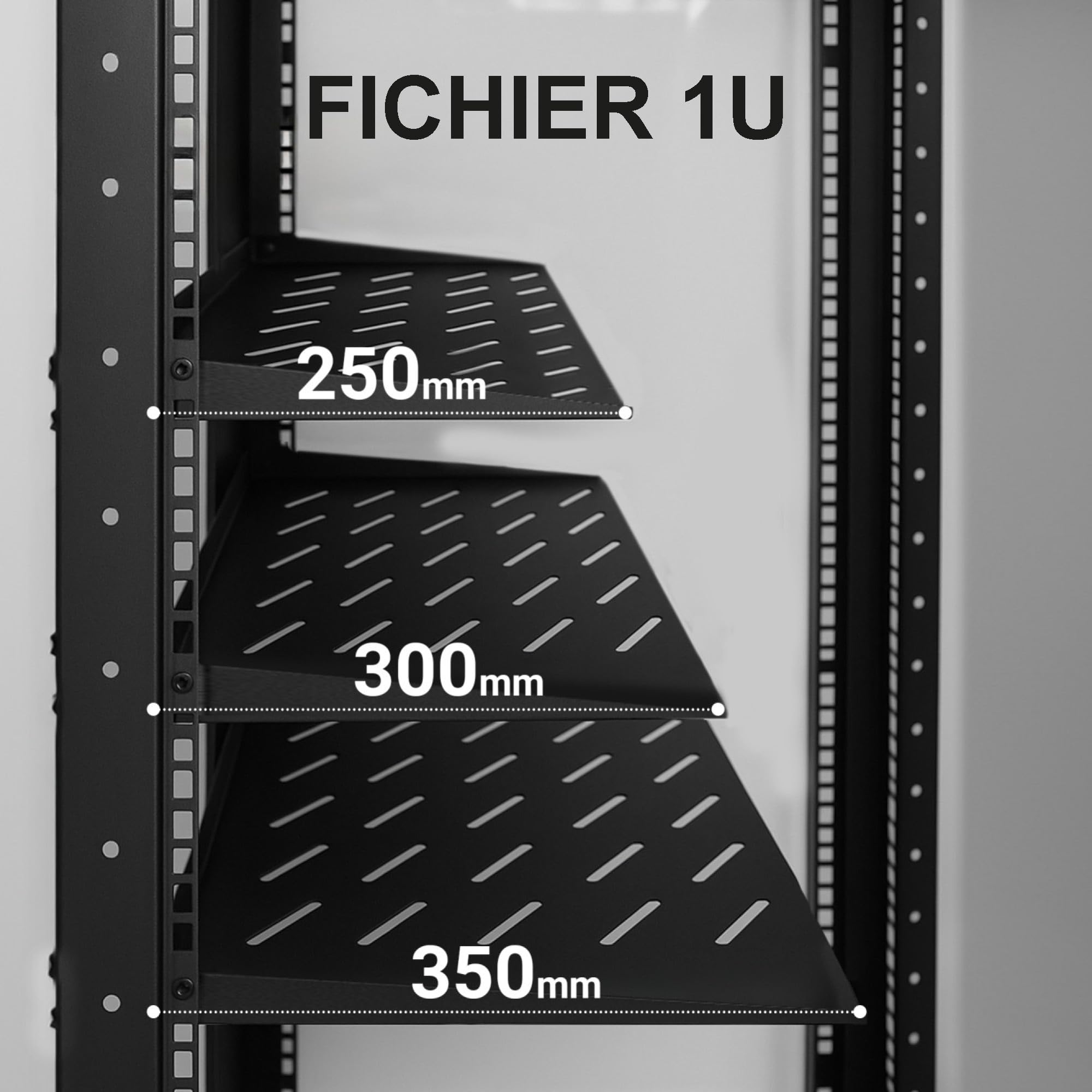 "Extralink SHELF 1U FOR WALL CABINETS 19\"" 250MMX1U BLACK Étagere"