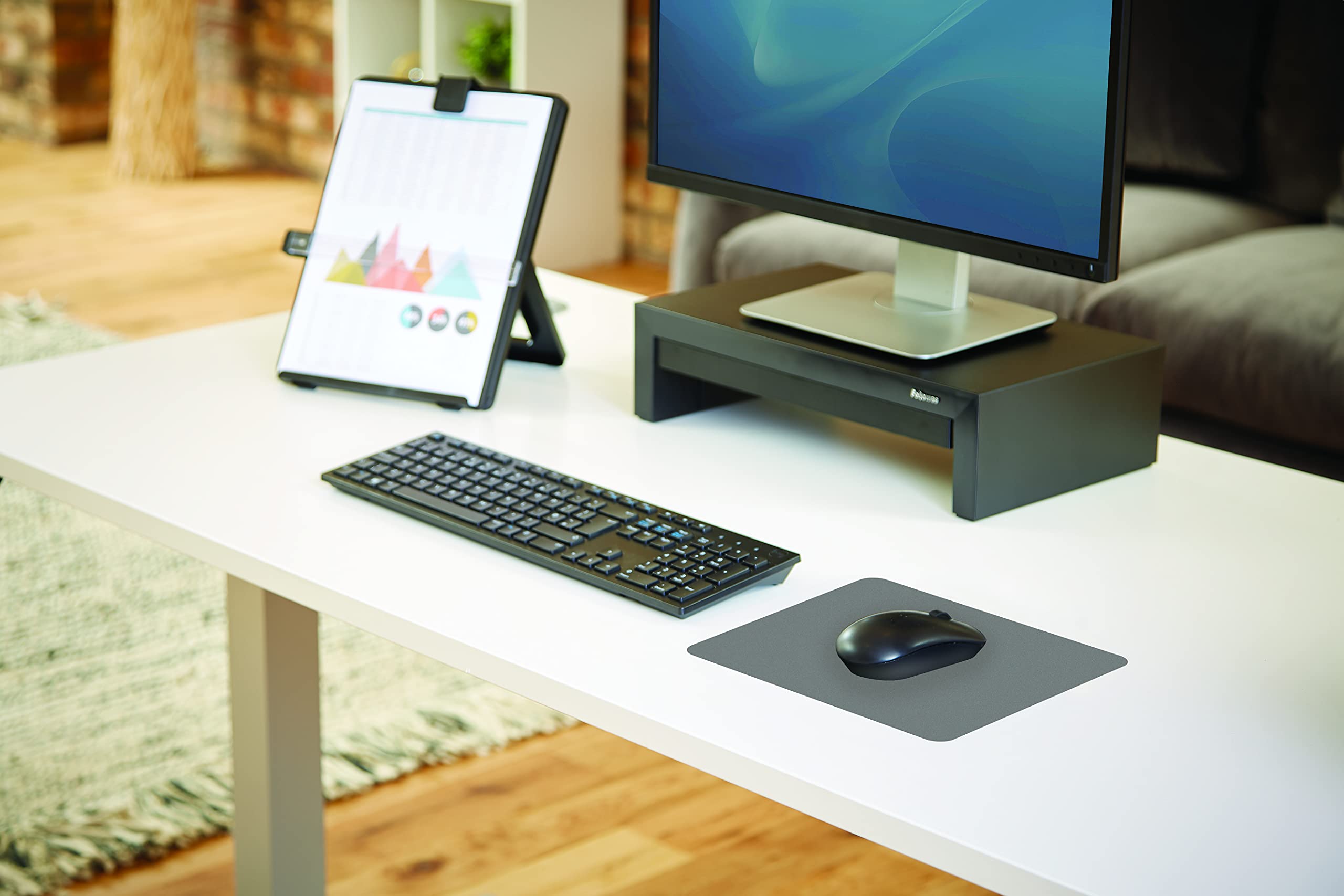 FELLOWES Solid Color Mouse Pad Grey