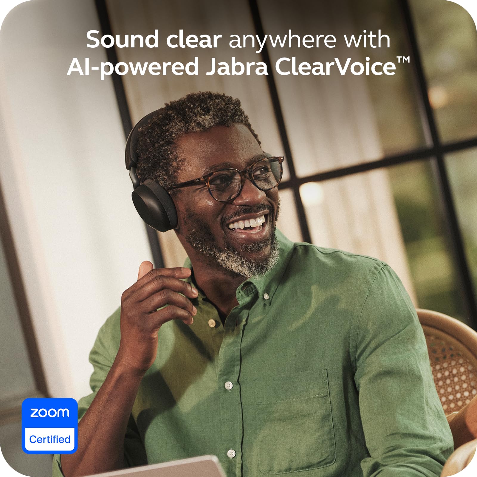Jabra Evolve3 75 UC Link 390 USB-A Bla
