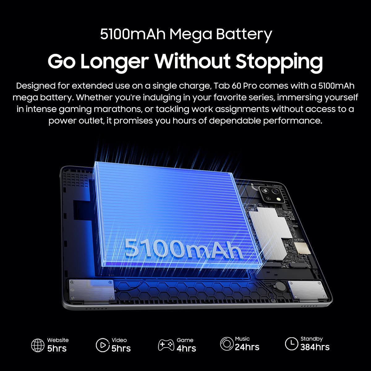 Blackview TAB 60 Pro (4G - 10.01'' - 128 Go, 8 Go RAM) Bleu