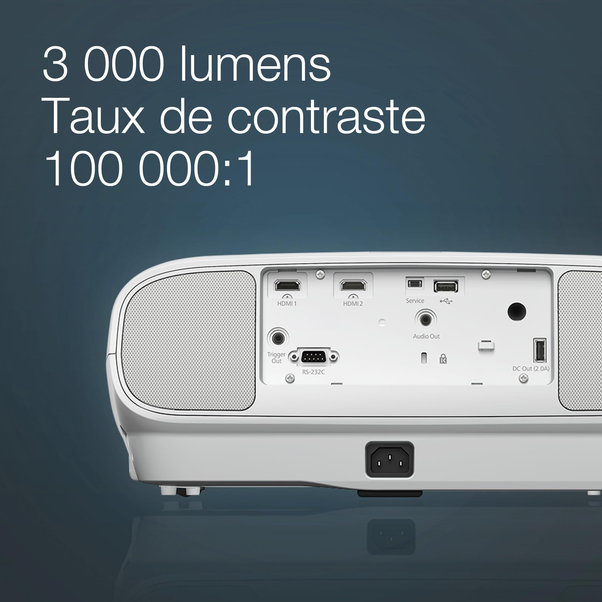 EPSON EH-TW7100 Projecteur 4K PRO-UHD Home Cinema - 16:9 - 3000 lumens -100 000:1- 2x HDMI- Bluetooth - Garantie 2 ans