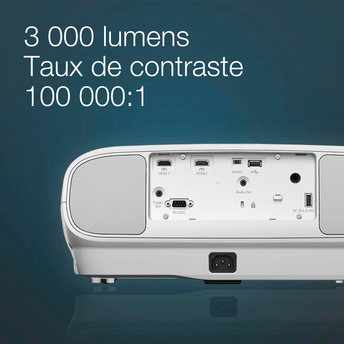 EPSON EH-TW7100 Projecteur 4K PRO-UHD Home Cinema - 16:9 - 3000 lumens -100 000:1- 2x HDMI- Bluetooth - Garantie 2 ans