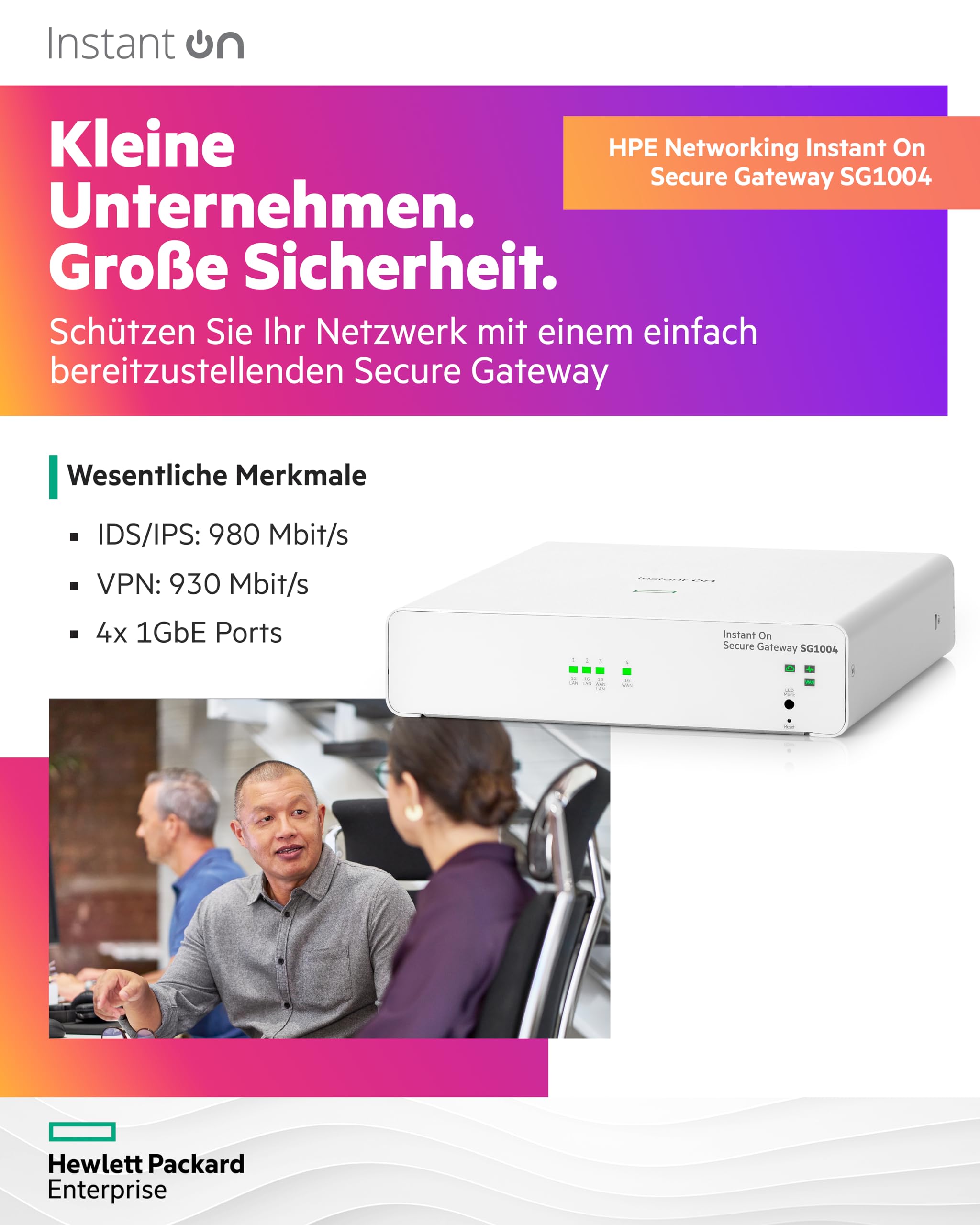 HPE Networking Instant On Secure Gateway 4-port Gigabit SG1004 EU en
