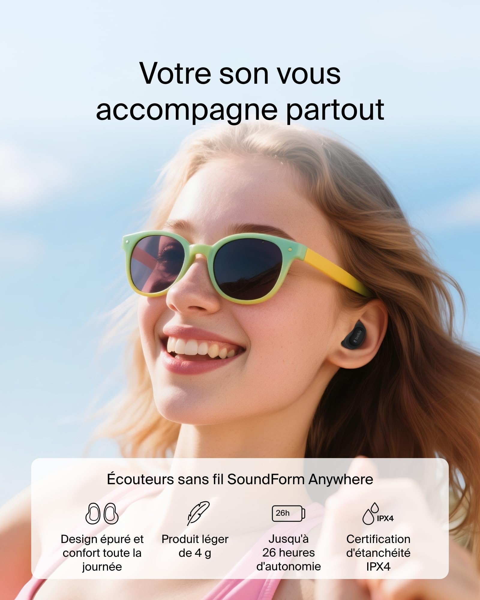 BELKIN SoundForm Anywhere True Wireless Earbuds Black