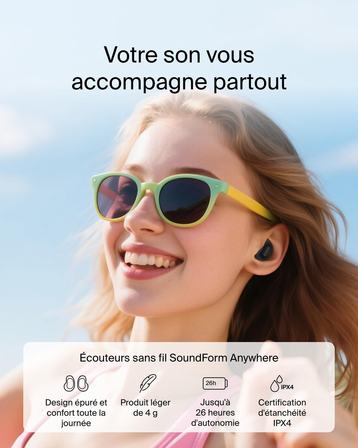 BELKIN SoundForm Anywhere True Wireless Earbuds Black