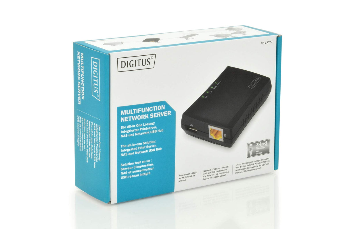 Digitus Serveur réseau multifonctionUSB 2.0 a 1 port