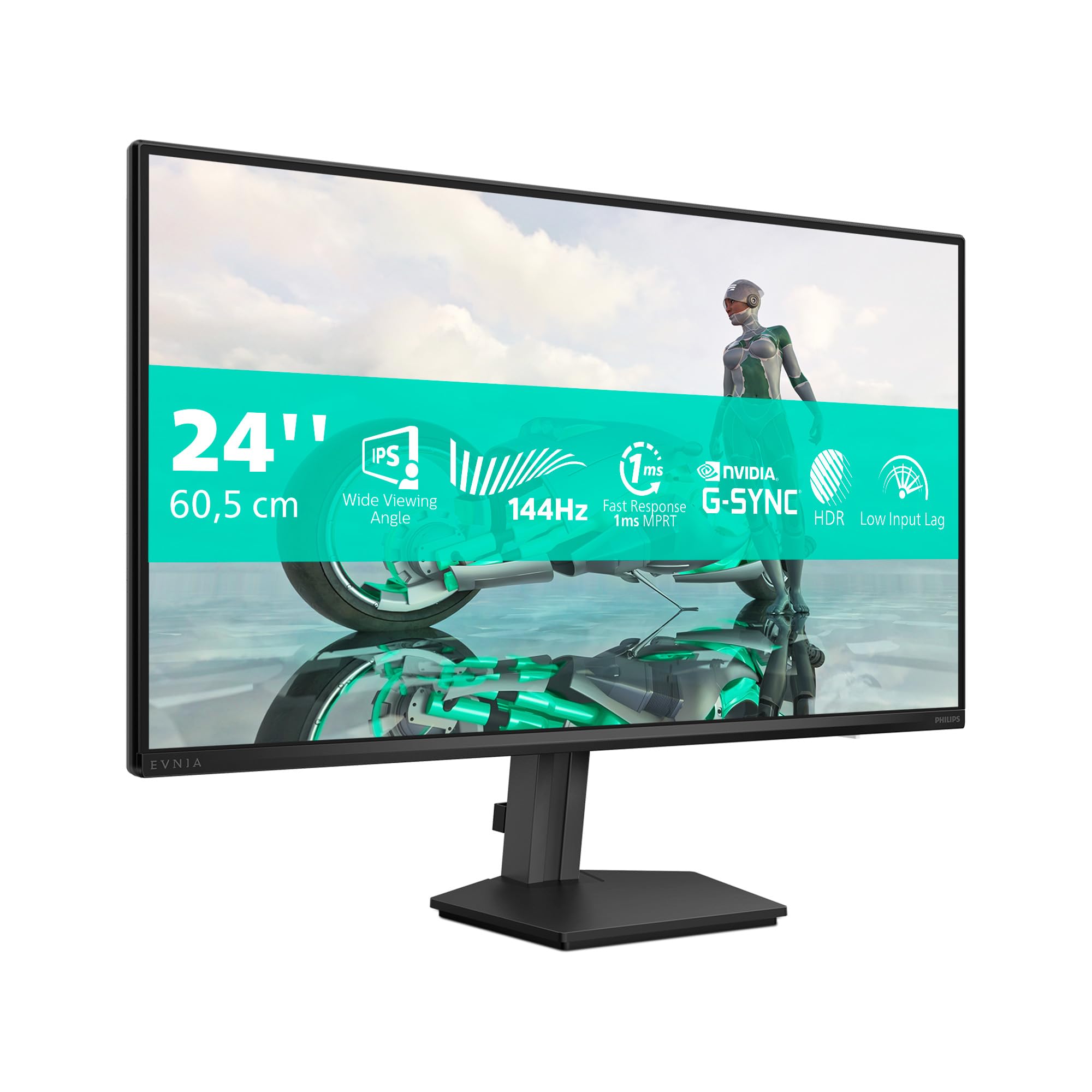PHILIPS Evnia 3000 24M2N3200NF Ecran Gaming -24p- 1920 x 1080 FHD 144 Hz - IPS - 300cd/m² - 1500:1 - HDR10 - 0.5 ms-  HDMI, DP