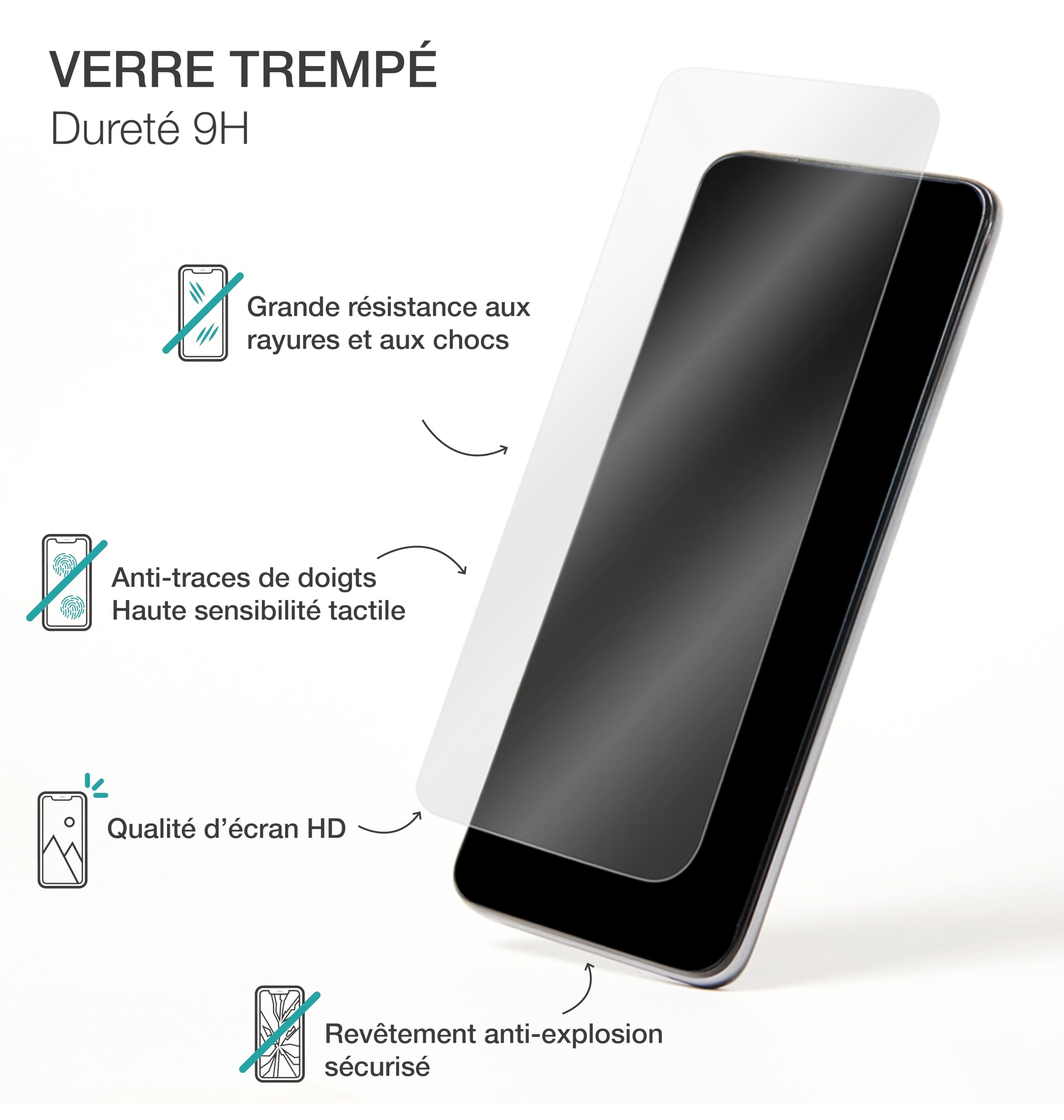 Tempered glass iPh 16/17+Smart 2.5D