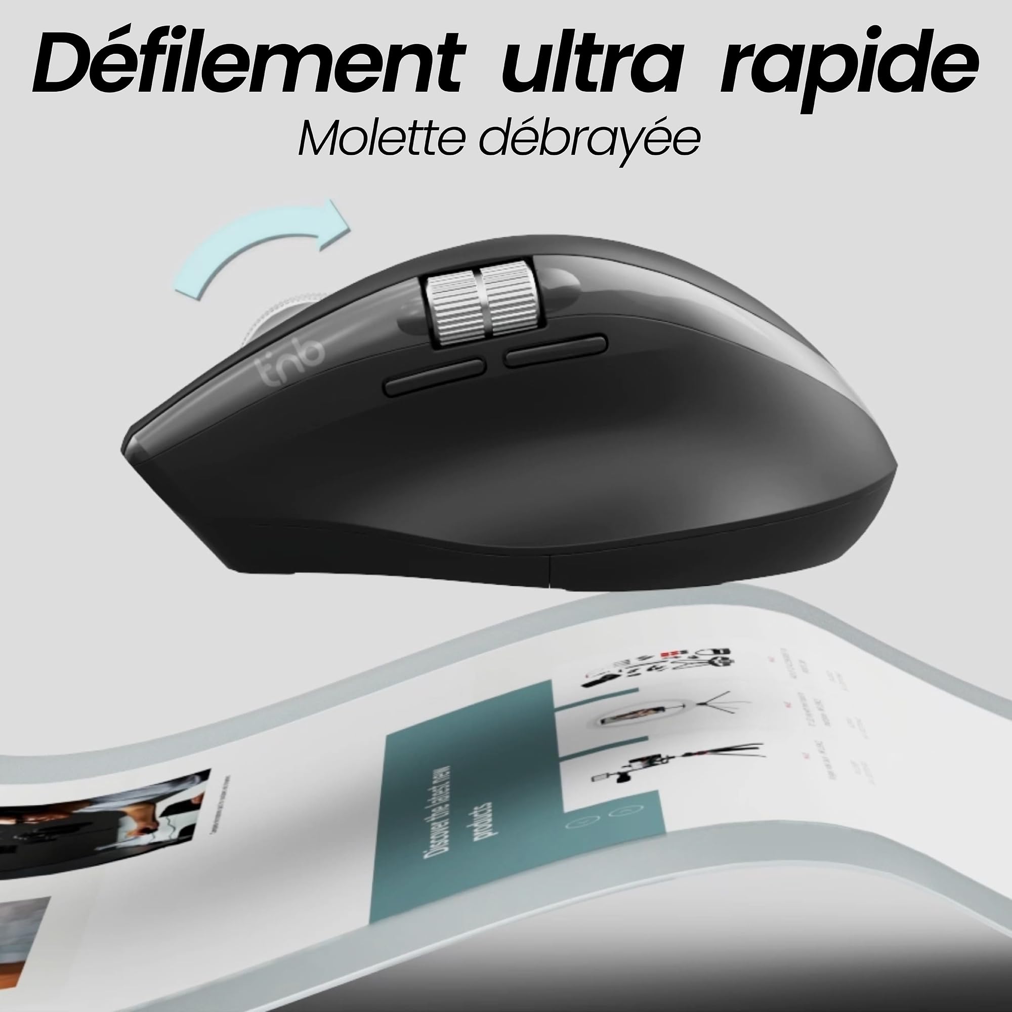 TNB INFINITEPRO - Rechargeable Wireless Mouse With Double Wheel