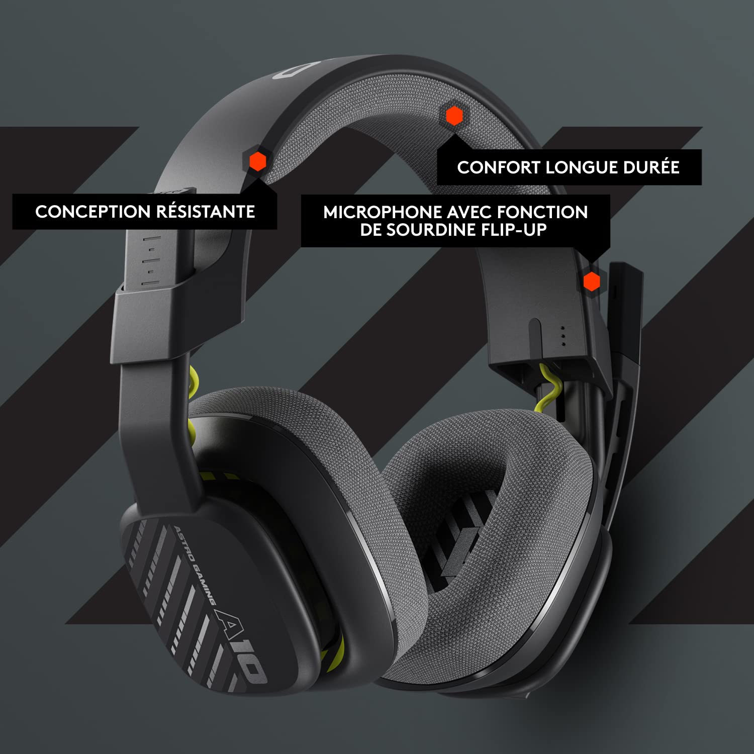 LOGITECH Astro Gaming A10 Gen 2 Headset full size wired 3.5 mm jack black
