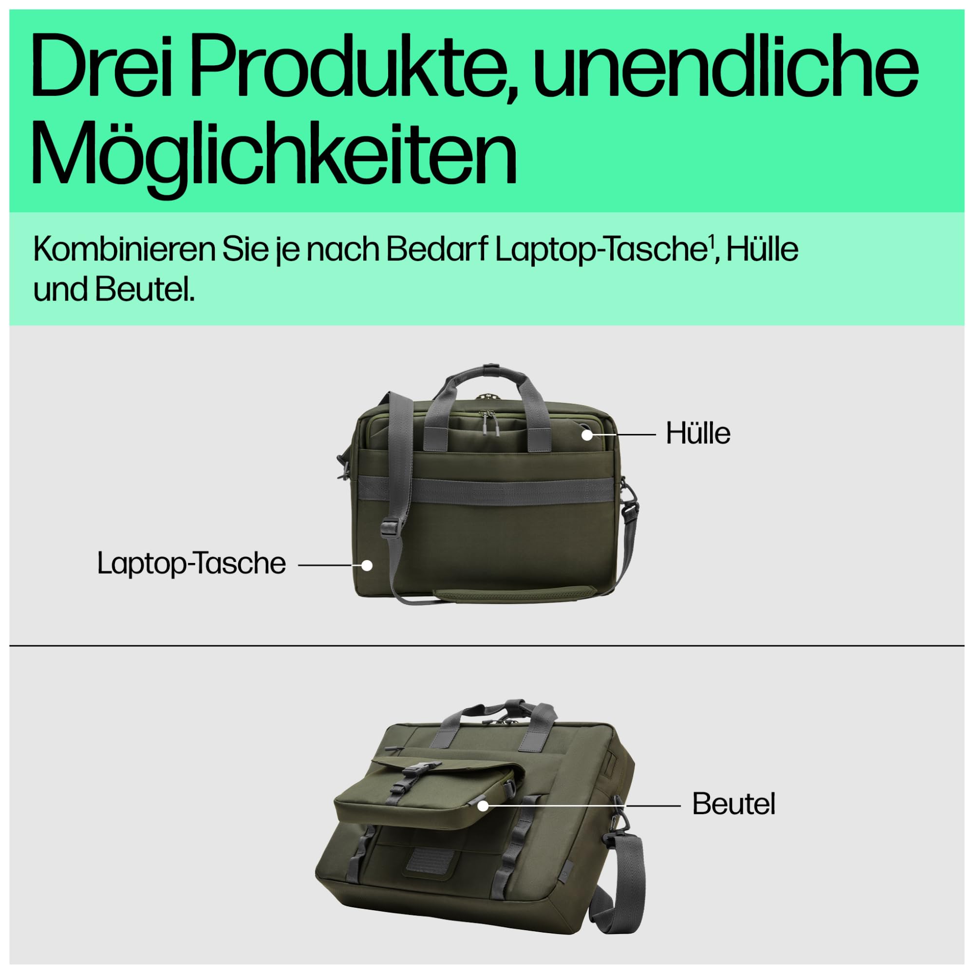 HP 15.6p Modular Laptop Bag