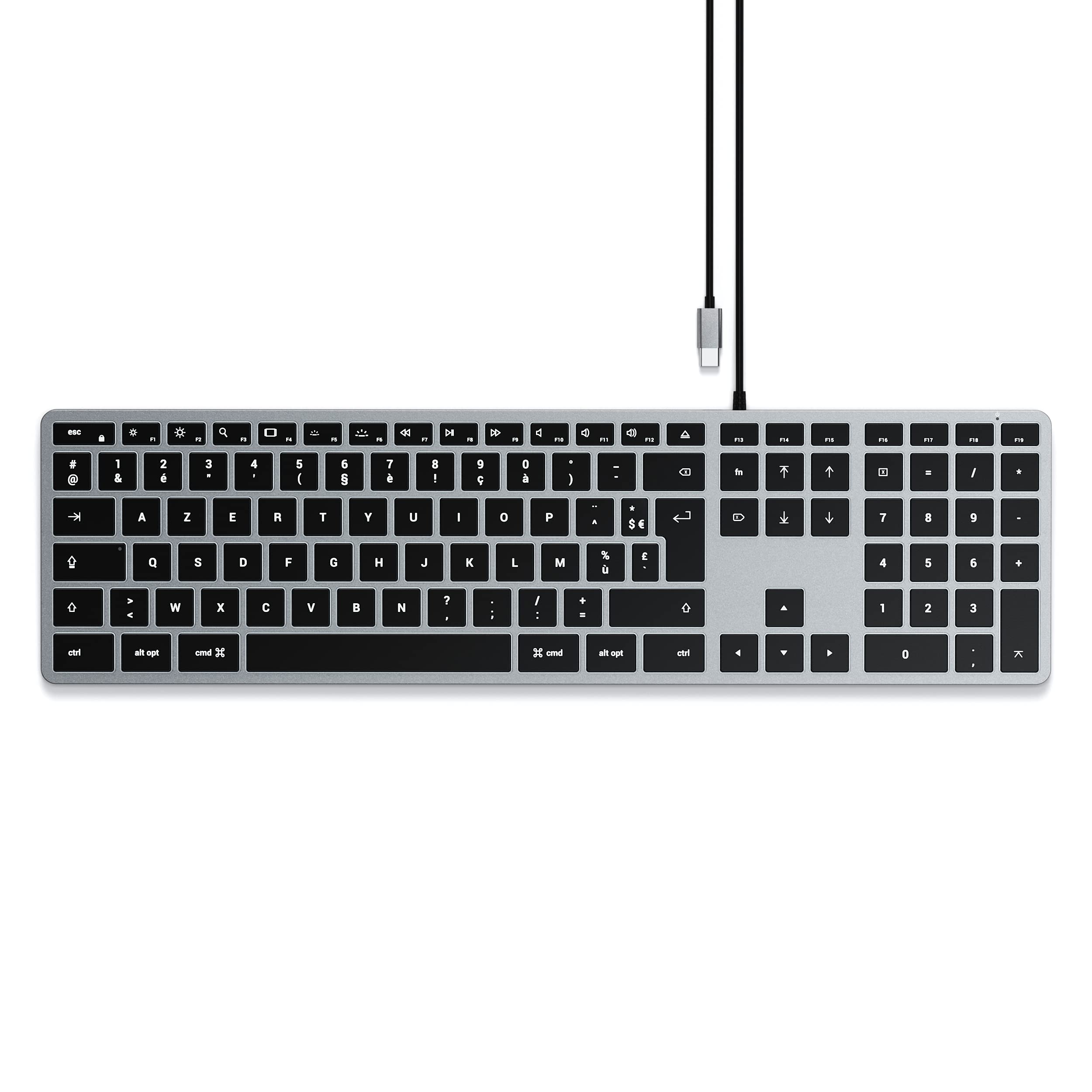 SATECHI Wired Keyboard Alu AZERTY USB-C