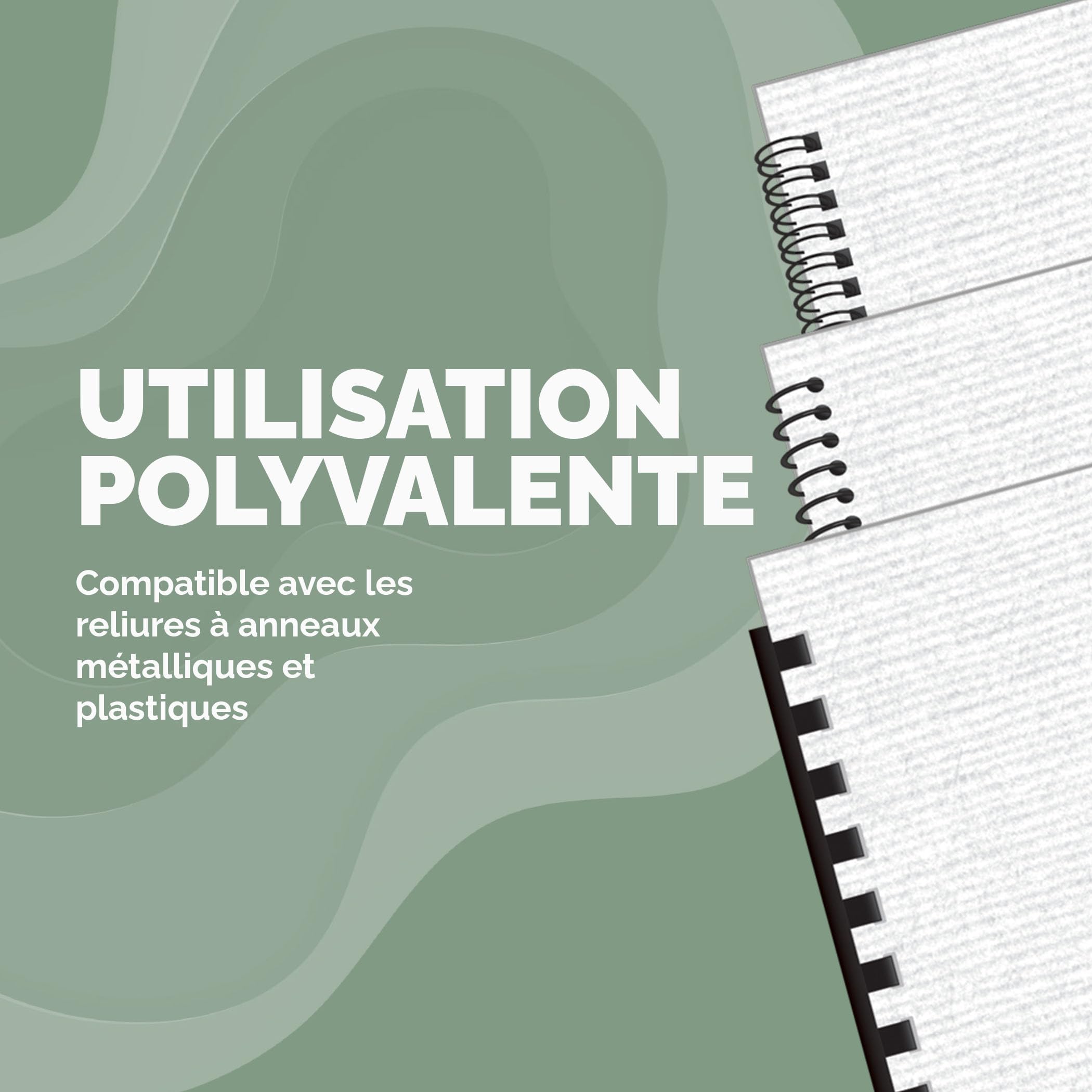 FELLOWES Couvertures de reliure FSC Léger / A4 / 50 unités / Translucide PAQUET DE 50 feuilles