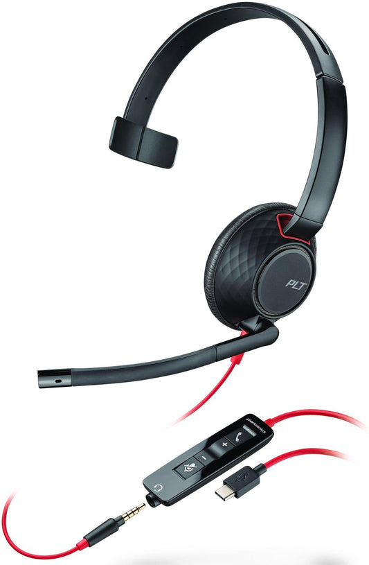 POLY Blackwire C5210 casque bulk MS USB-C/A+Jack - 1 écouteu