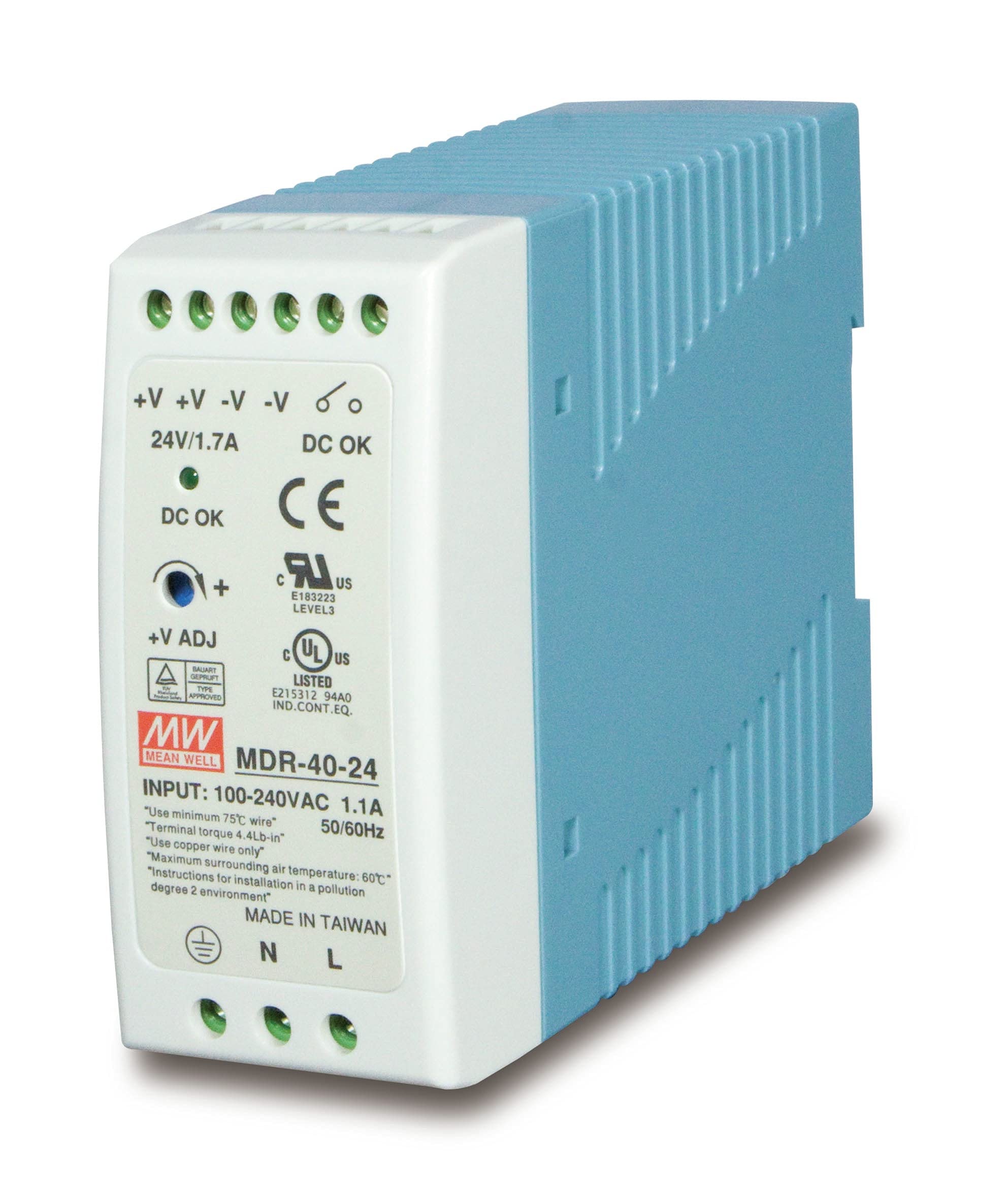 PLANET PWR-40-24 unité d'alimentation d'énergie 40 W Bleu, Blanc