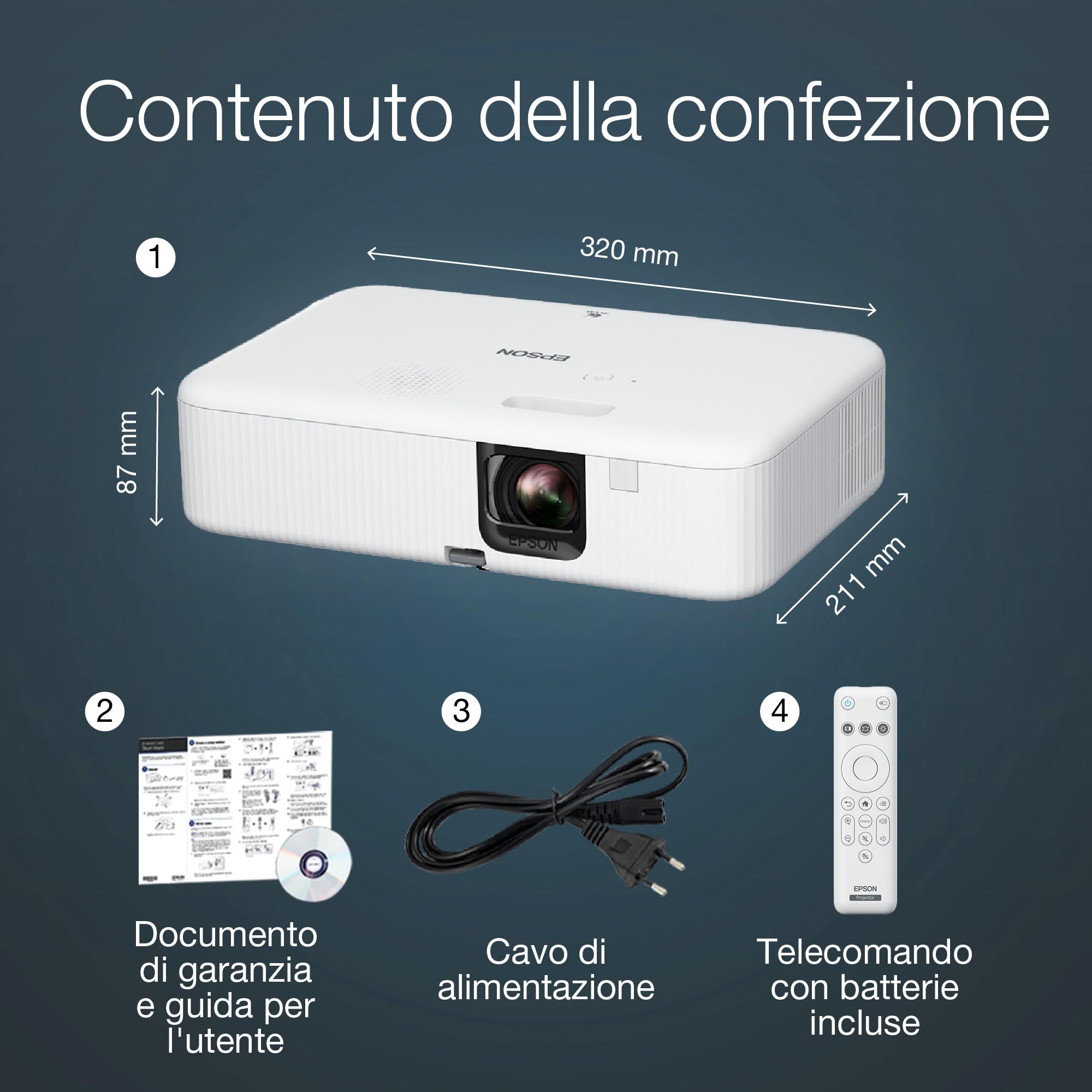 EPSON CO-FH02 Projector 3LCD 1080p 3000lm