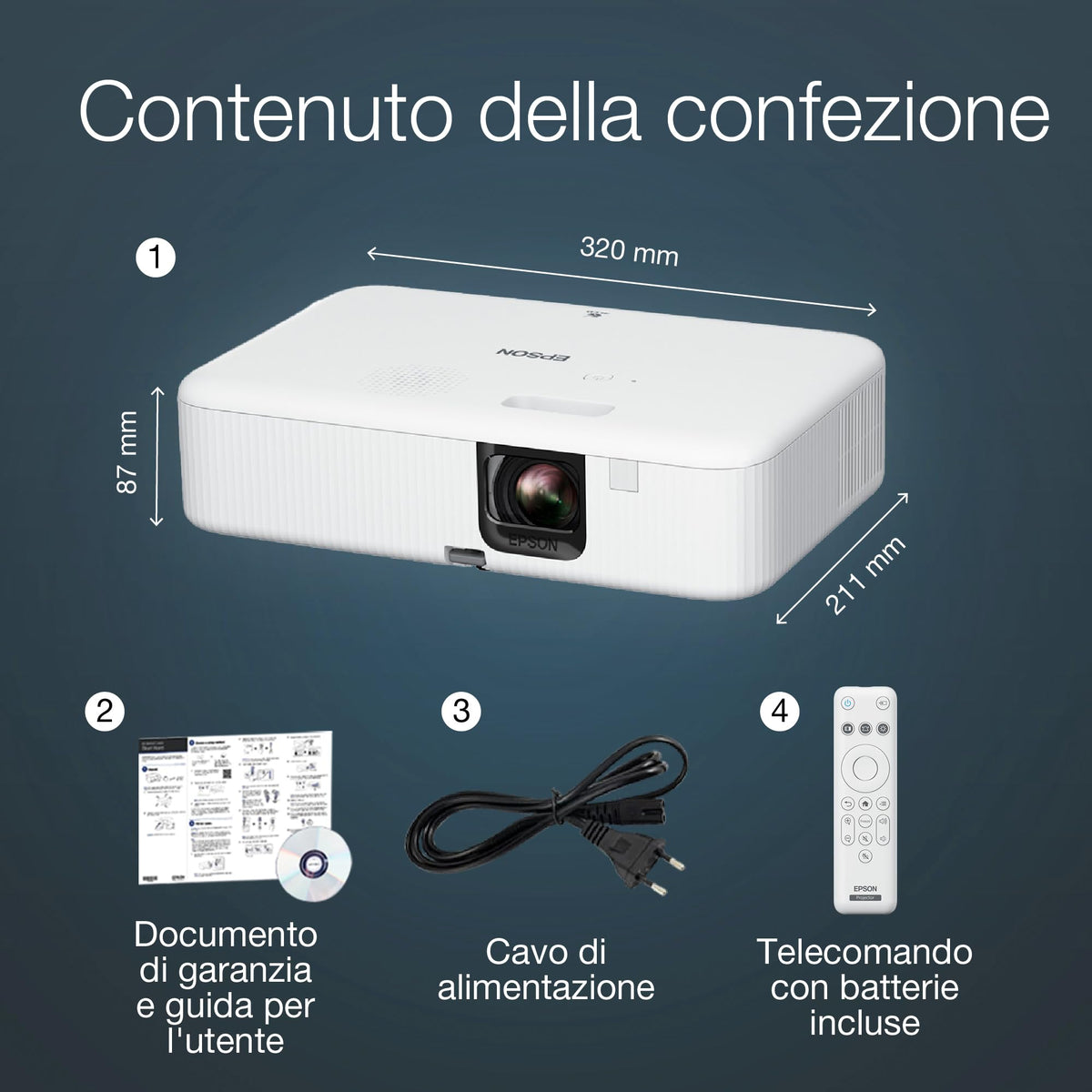 EPSON CO-FH02 Projector 3LCD 1080p 3000lm