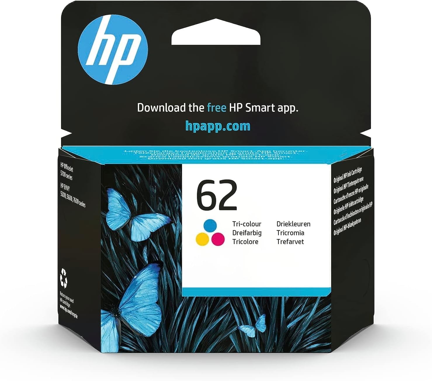 HP 62 original Ink cartridge C2P06AE UUS tri-colour standard capacity 1-pack