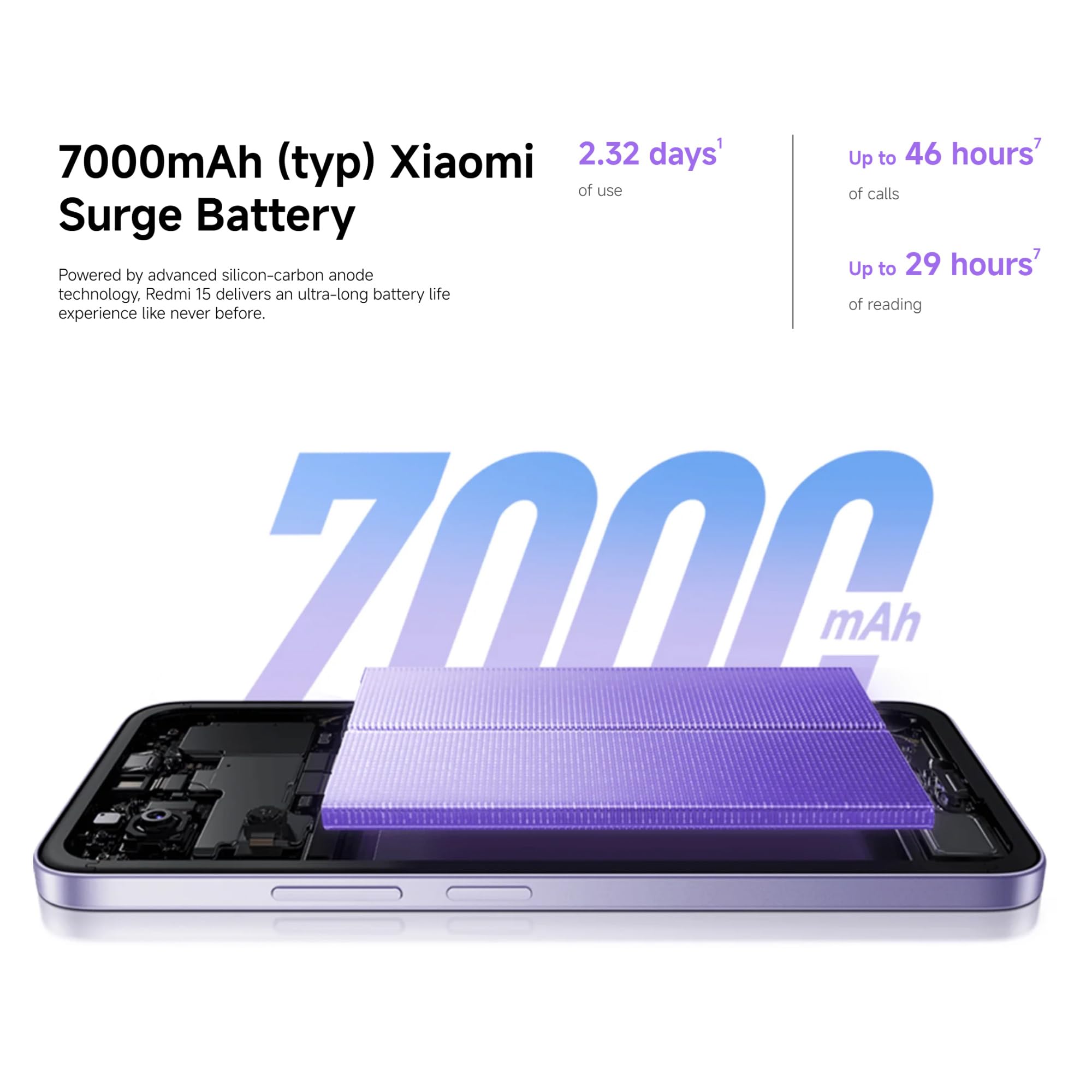 Xiaomi Redmi 15 4G (6.9''- NFC - 256 Go, 8 Go RAM) Violet