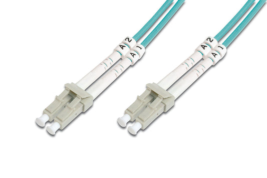 DIGITUS Câble de brassage multimode OM 3 a fibre optique - LC / LC - 1 m - I-VH - OM3 - LC - LC