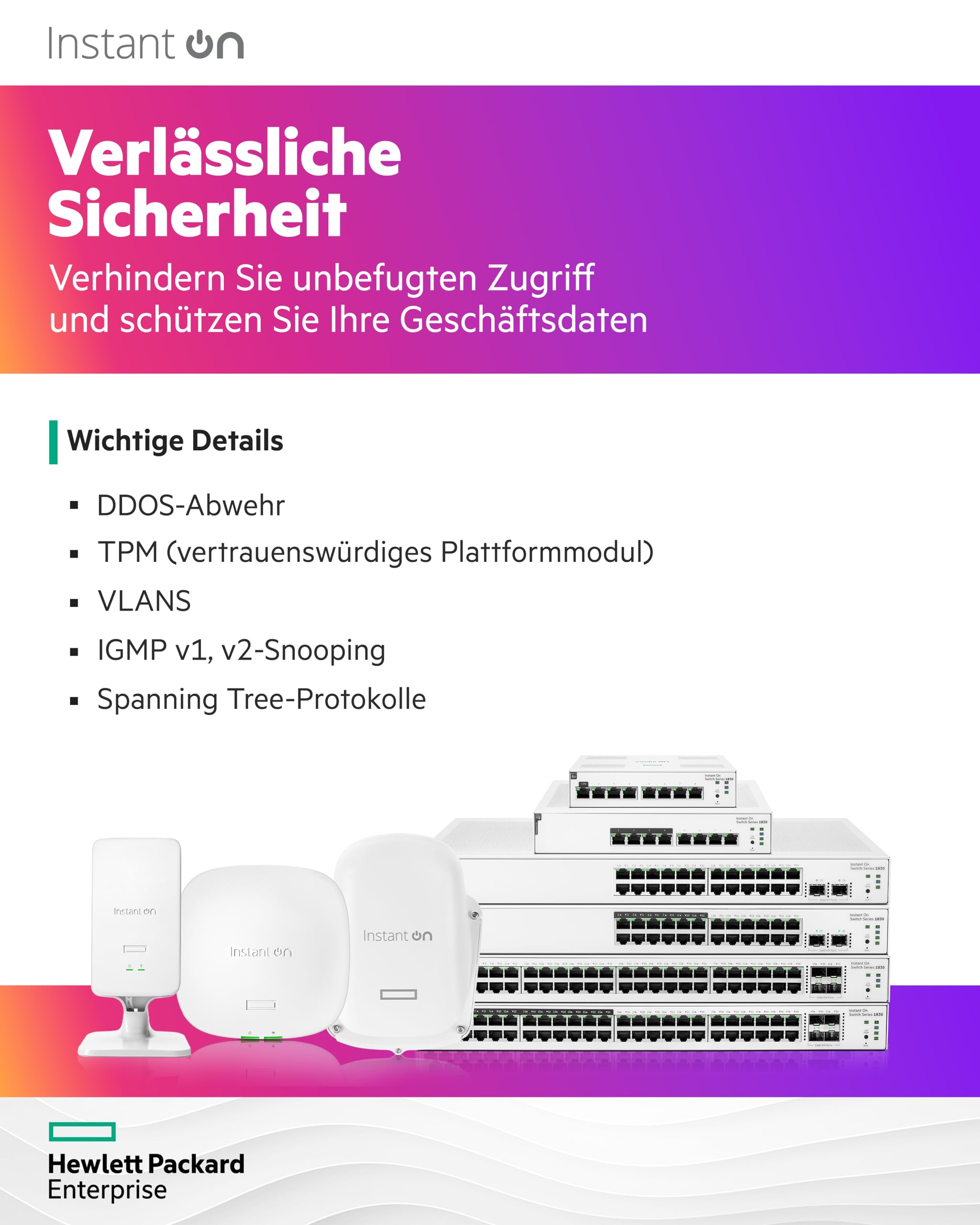 HPE Networking Instant On 1830 24G 2SFP Switch Commutateur intelligent 24 x 10/100/1000 + 2 x Gigabit SFP de bureau