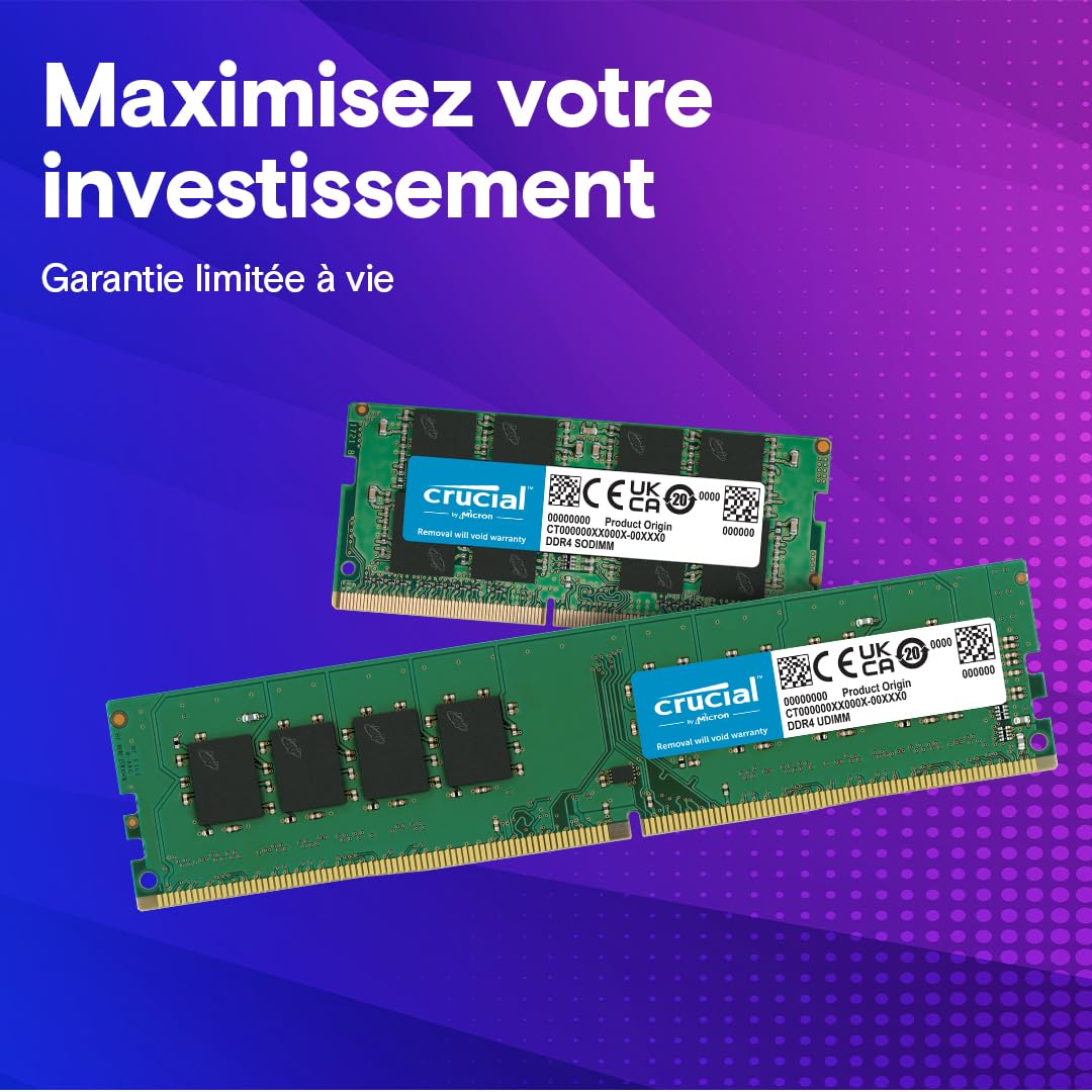 Crucial CT8G4SFRA32A - 8 Go - 1 x 8 Go - DDR4 - 3200 MHz